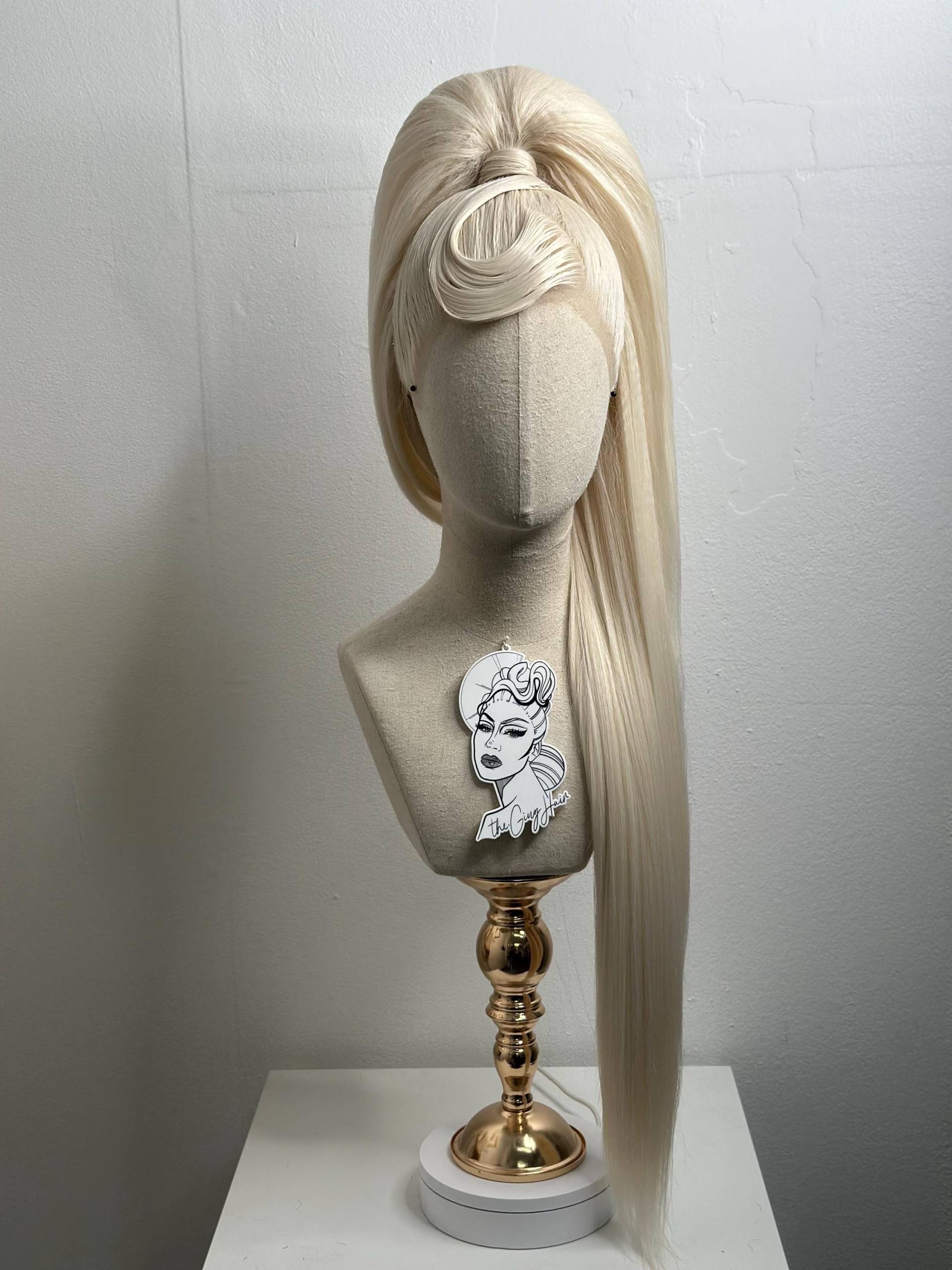 Classy Sleek Ponytail Wig Half Up Platin Blond Classy Sleek Ponytail Wig Half Up Platin Blond von Etsy - TheGingHair