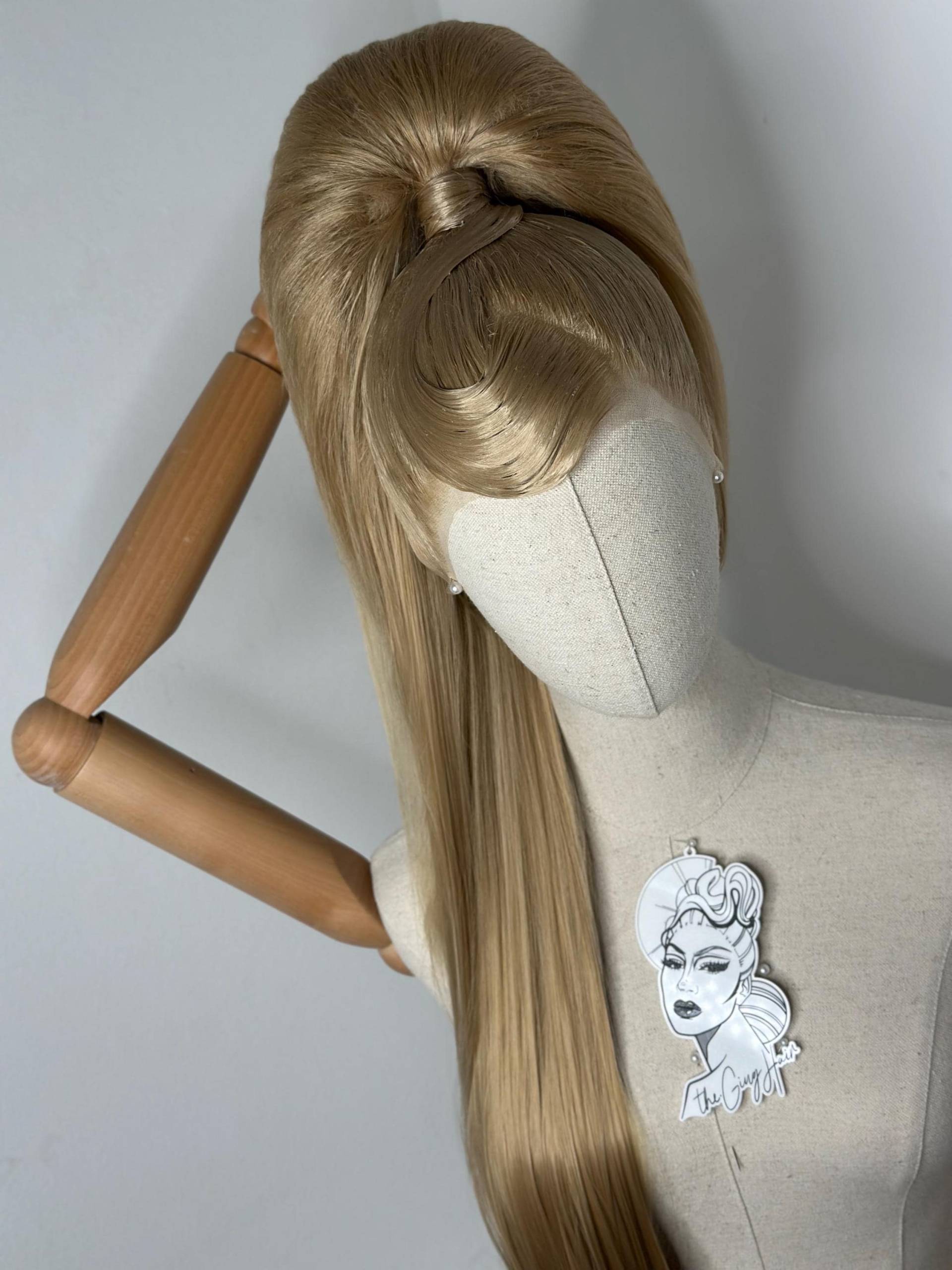 Sleek Half Up Ponytail, Straight Cool Blond Sleek Half Up Ponytail, Straight Cool Blond von Etsy - TheGingHair