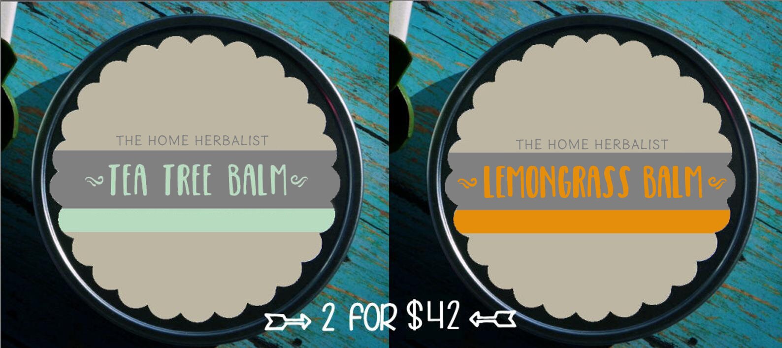 Lemongrass Balm & Teebaum Balsam = Zwei 8Oz Balsame Lemongrass Balm & Teebaum Balsam = Zwei 8Oz Balsame von Etsy - TheHomeHerbalist