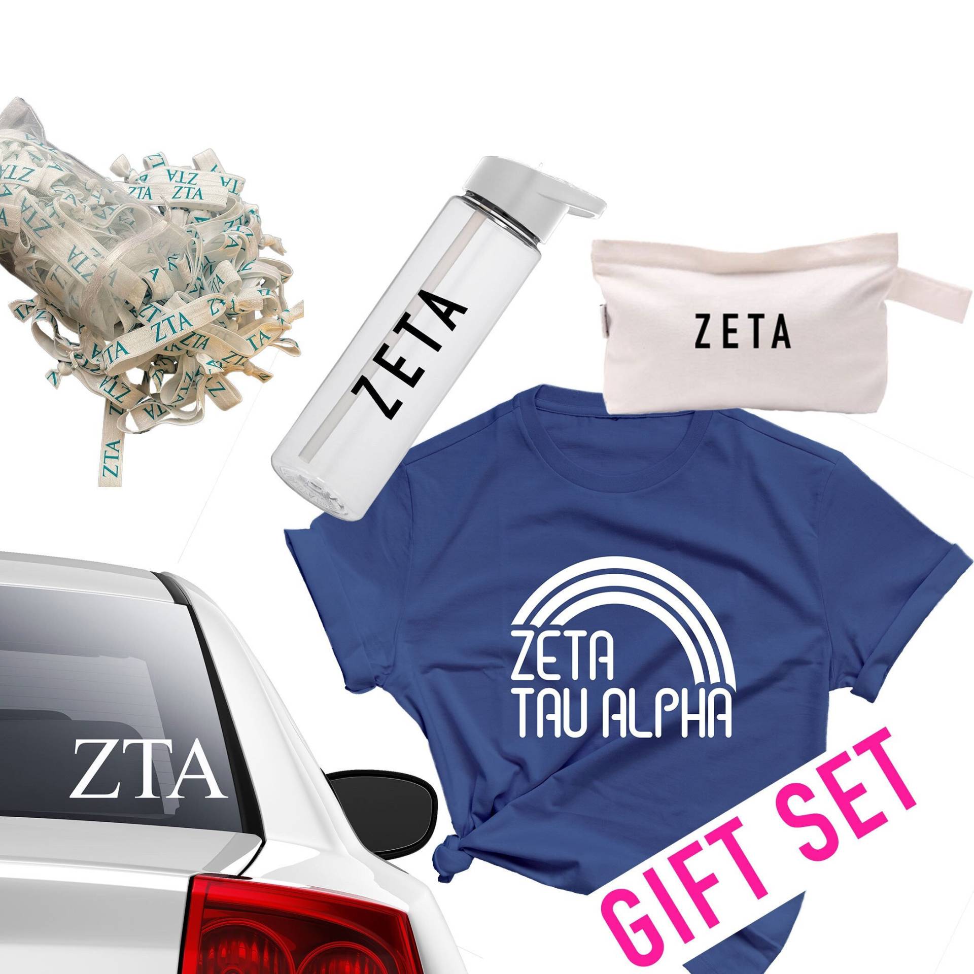 Zeta Tau Alpha Sorority Geschenk Set - Gift Bundle Gebotstag Geschenkkorb Big Little Reveal Korb von Etsy - TheLuxuryGirl