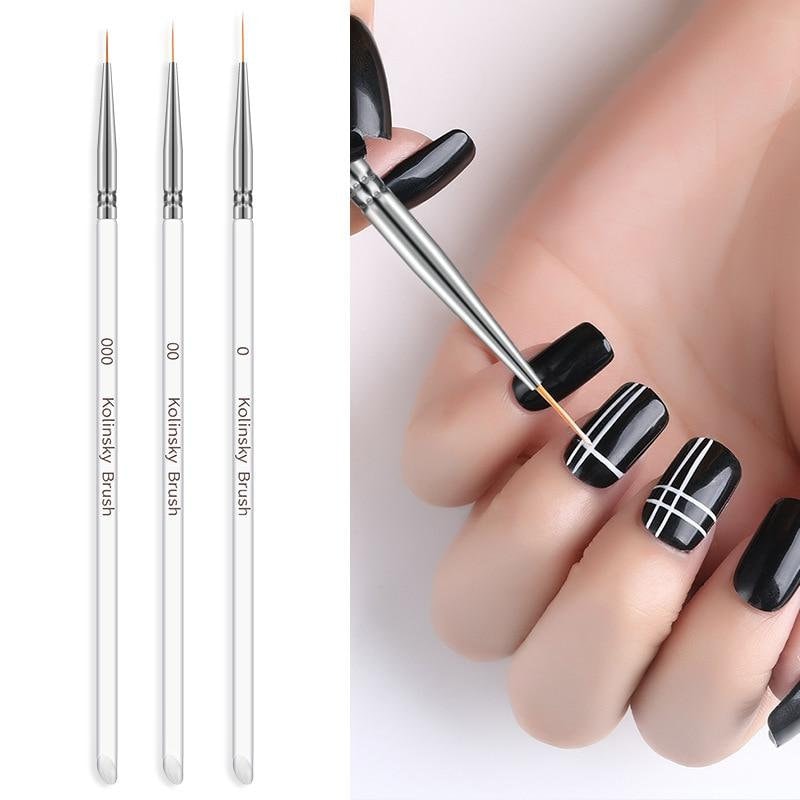 3 Stk. Nail Liner Brush Set von Etsy - TheNailChix