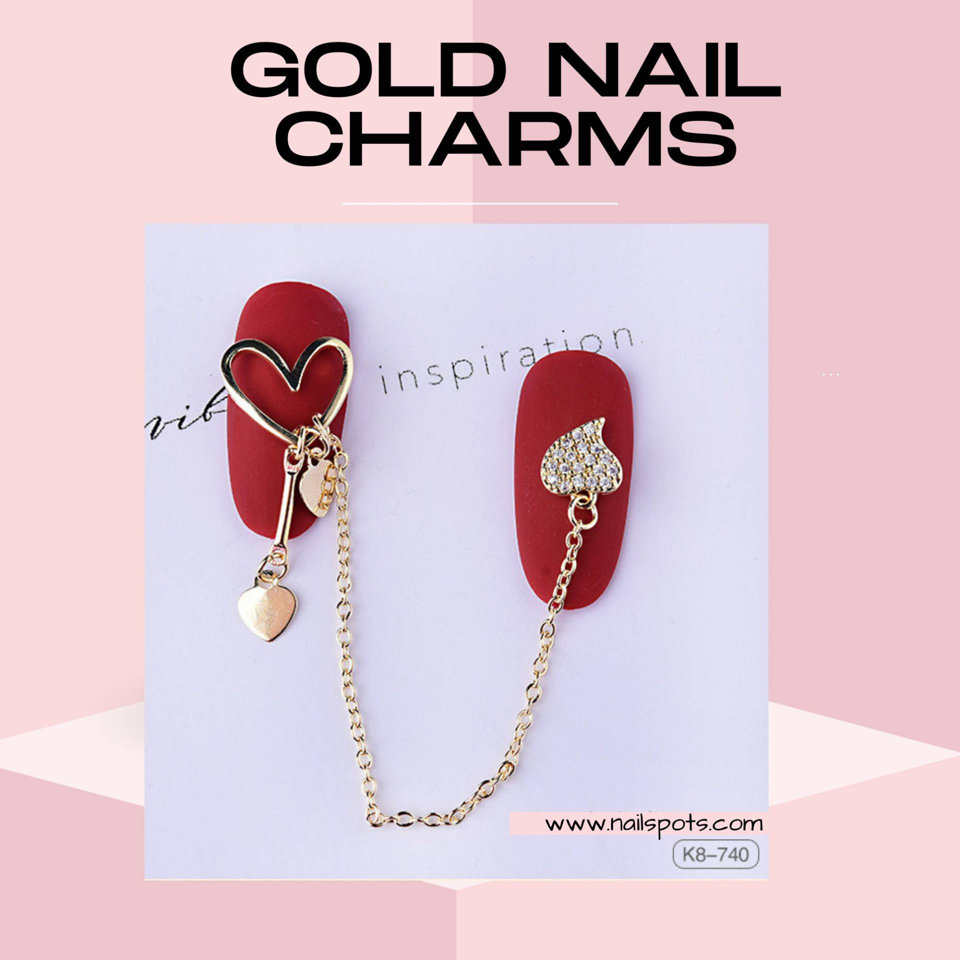 Gold Nagel Charms von Etsy - TheNailChix