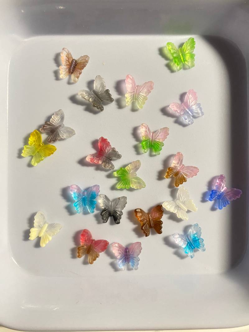 10/20 Stk Schmetterling Harz 3D Nagel Dekorationen, Diy Basteln N3102 Charms von Etsy - Thebestbox66