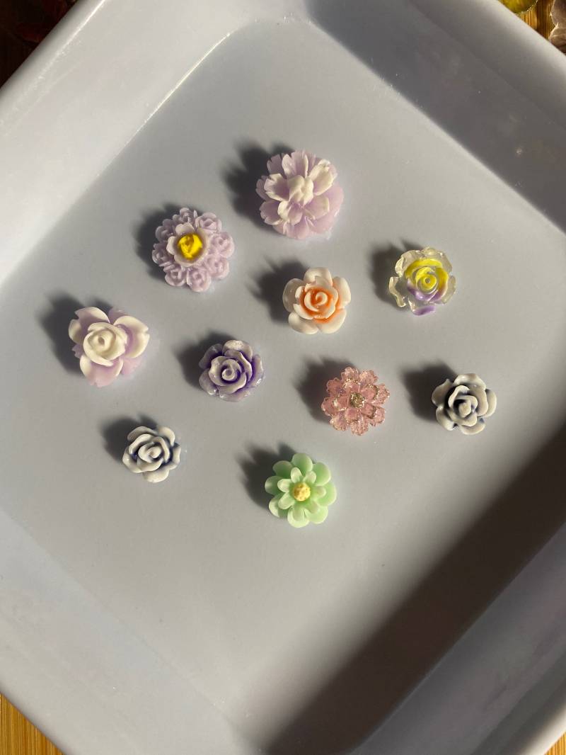 10 Stk 3D Nagel Dekorationen, Mix Fraben Blumen Diy Basteln , Nagel Charms N3182 von Etsy - Thebestbox66