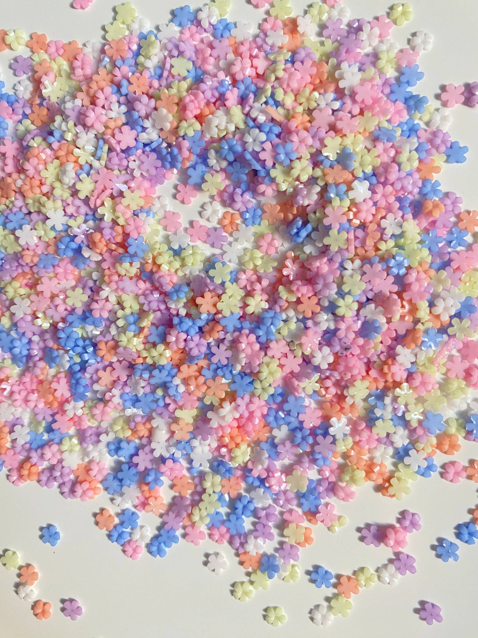 100/200/500 Stk Mini Blumen 4mm 3D Nagel Dekorationen, Mix Fraben Diy Basteln N3056 Charms Nail Art von Etsy - Thebestbox66