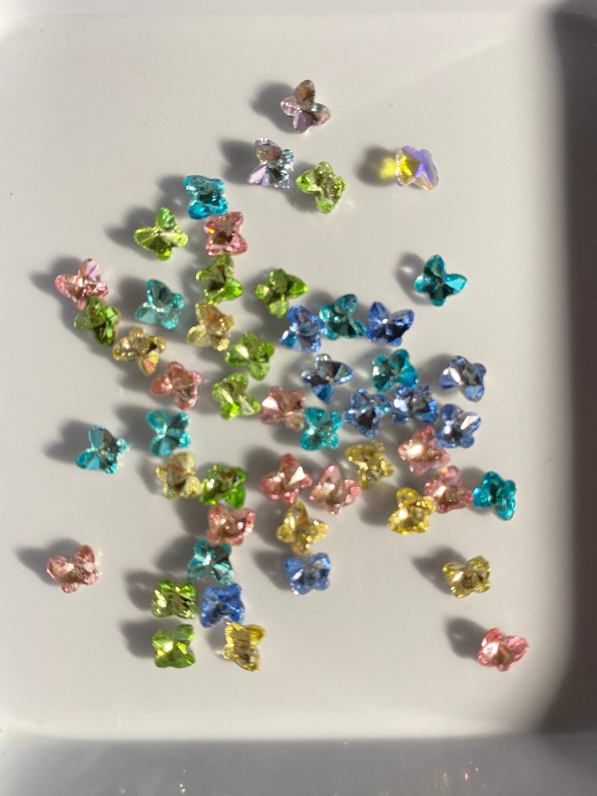 16/50 Stk Mini Schmetterling K9 Glas 3D Nagel Dekorationen, Diy Basteln N3033 Charms von Etsy - Thebestbox66