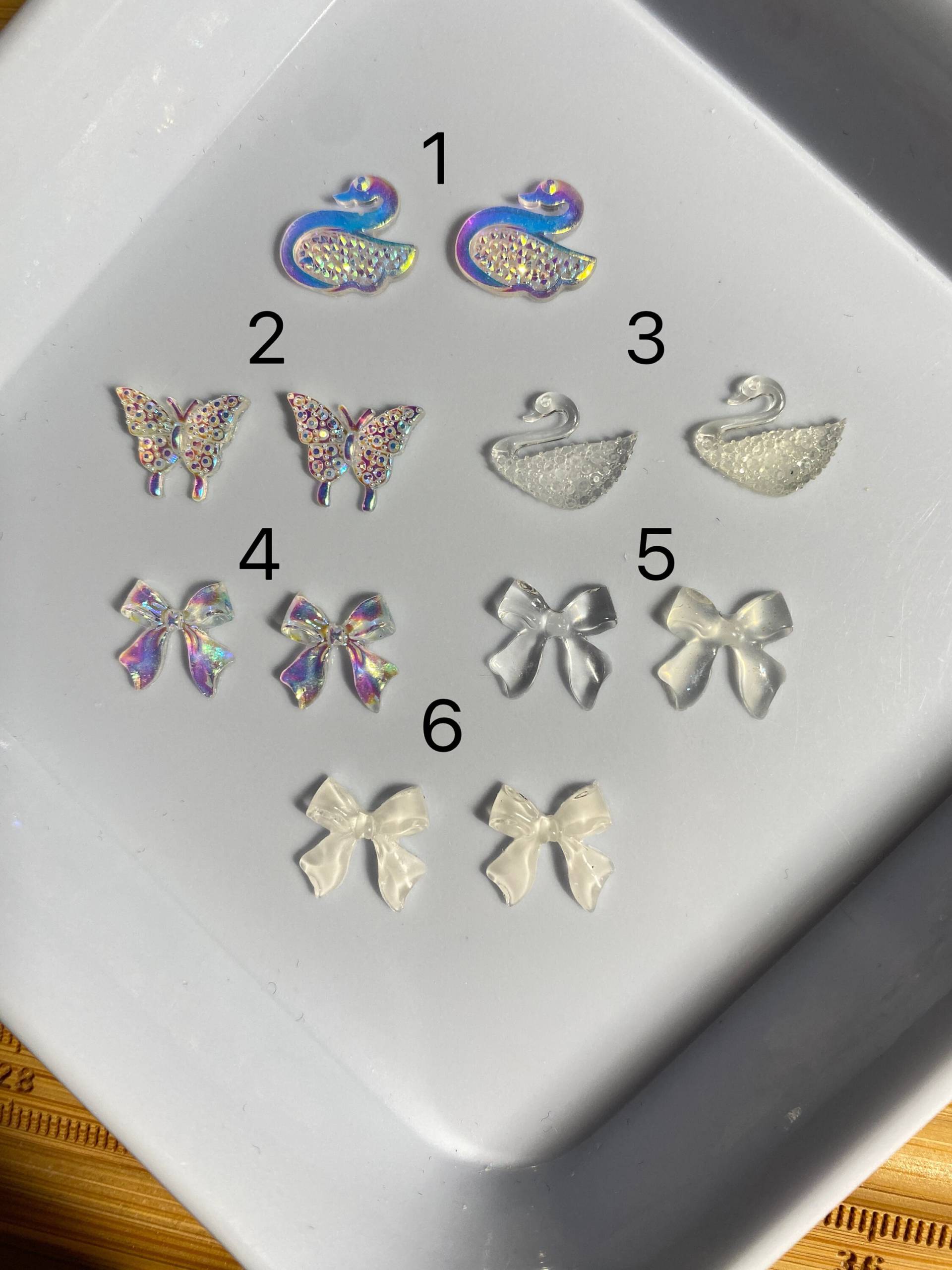 2/10/20/50 Stk Model Mix 3D Nagel Dekoration Diy Basteln Charms N3191 Weiß Serie-8 von Etsy - Thebestbox66