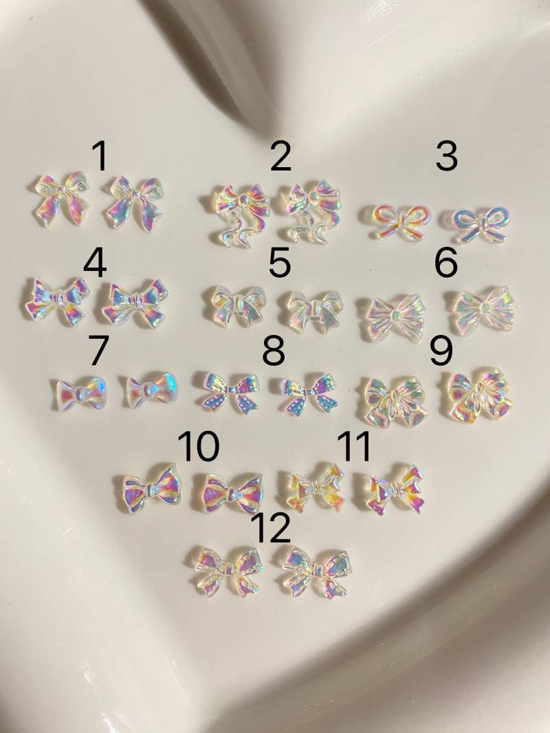 2/50/100/200 Mix Aurora Schleife 3D Nagel Dekorationen, Mix Model, Diy Basteln N3025 Charms Nail Art von Etsy - Thebestbox66