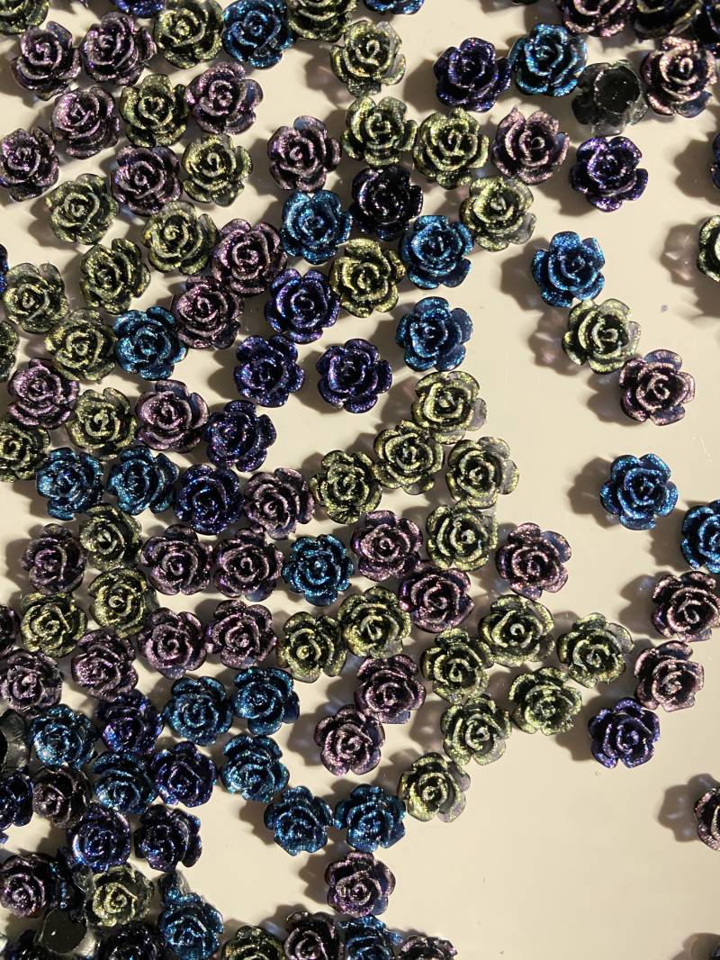 6/16 Stk Blumen Rosen Harz 3D Nagel Dekorationen, Diy Basteln N3036 Charms von Etsy - Thebestbox66