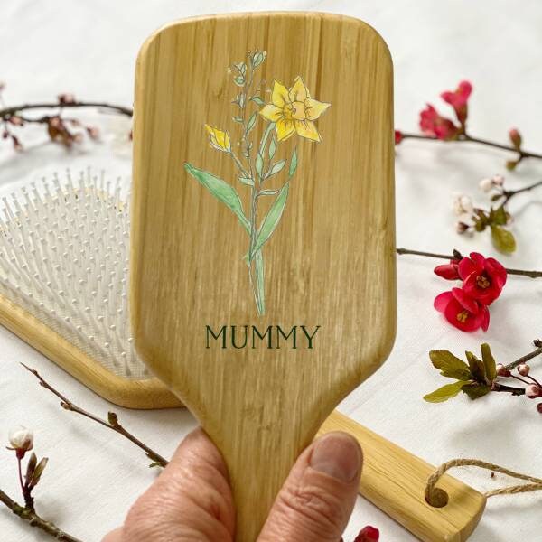 Geburt Blume Paddle Haarbürste von Etsy - Thisisnessie