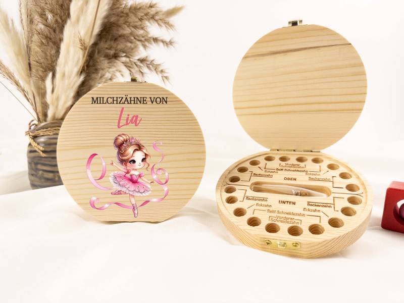 Ballerina Zahndose Für Mädchen, Baby, Milchzähne, Ballerina Milchzähnbox, Aus Holz, Baby Geschenk, Geburt Geschenk von Etsy - TimberTalesCreations