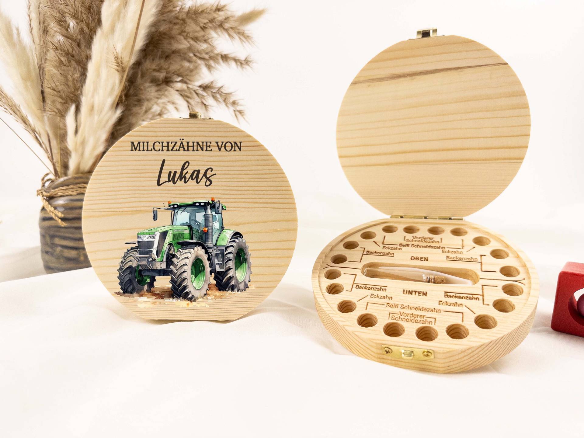 Personalisierte Zahndose Traktor Für Junge, Baby, Milchzähne, Milchzahnbox, Aus Holz, Baby Geschenk, Taufgeschenk von Etsy - TimberTalesCreations