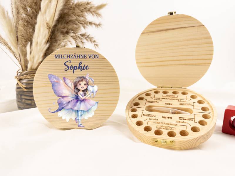 Personalisierte Zahndose Zahnfee Für Mädchen, Baby, Milchzähne, Milchzähnbox, Aus Holz, Baby Geschenk, Geburt Geschenk von Etsy - TimberTalesCreations