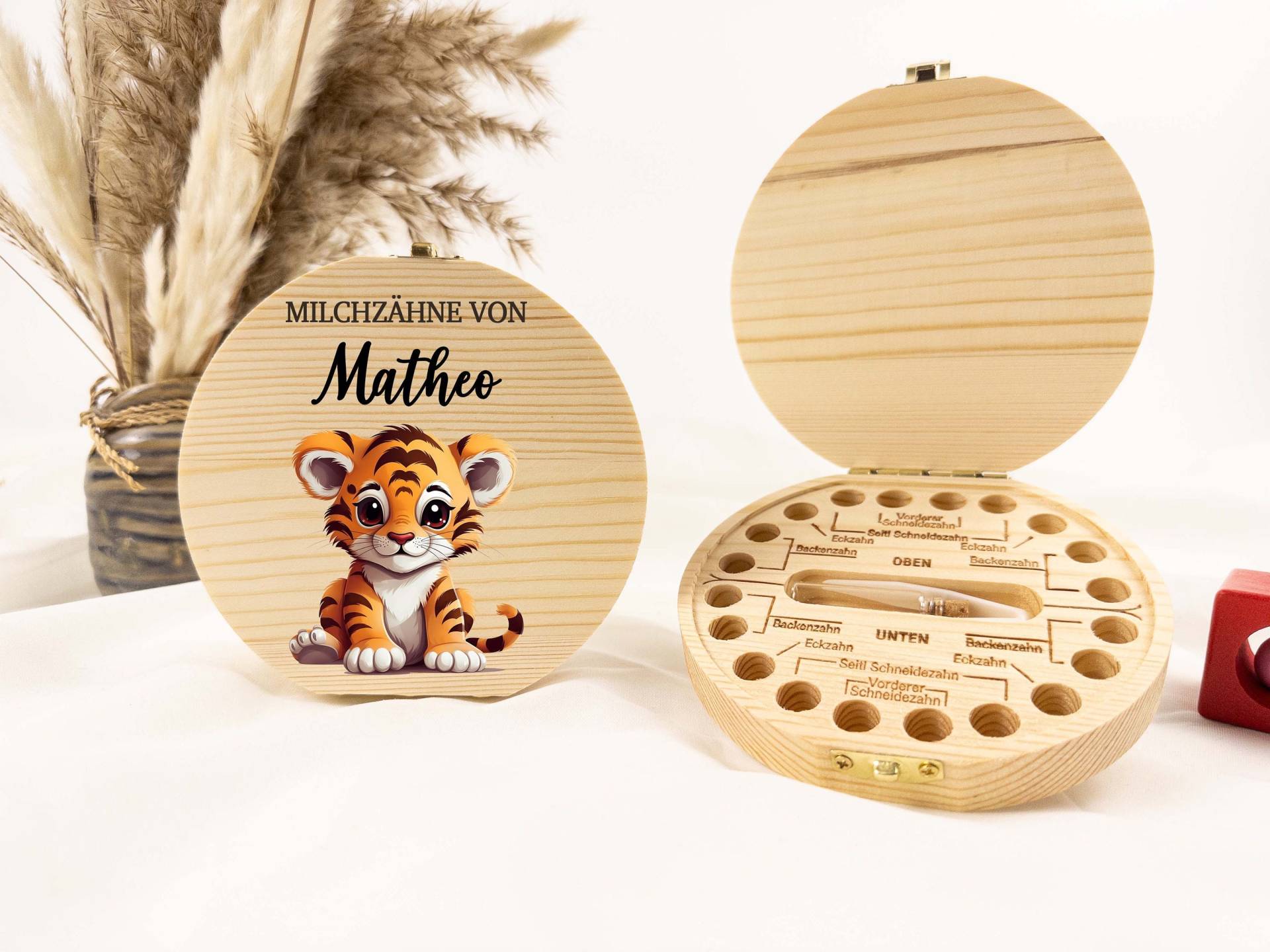 Tiger Zahndose Für Junge, Baby, Milchzähne, Milchzähnbox, Aus Holz, Baby Geschenk, Geburt Geschenk von Etsy - TimberTalesCreations