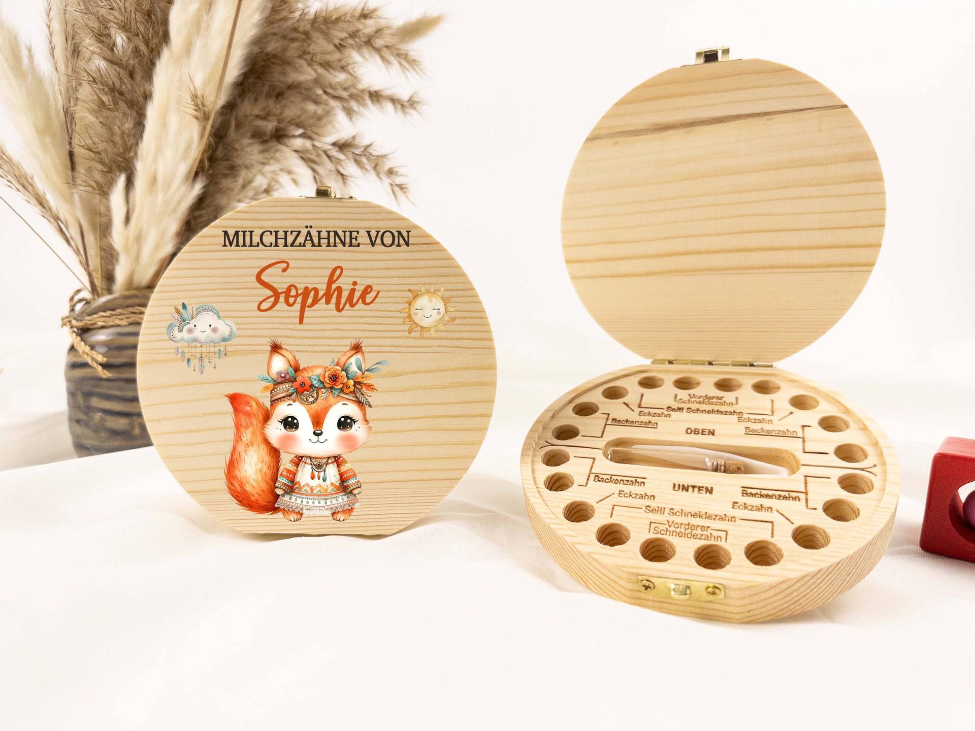 Waldtiere Zahndose, Personalisierte Zahndose Baby, Milchzähne, Milchzahnbox, Aus Holz, Baby Geschenk, Geburt Geschenk, Milchzähne von Etsy - TimberTalesCreations