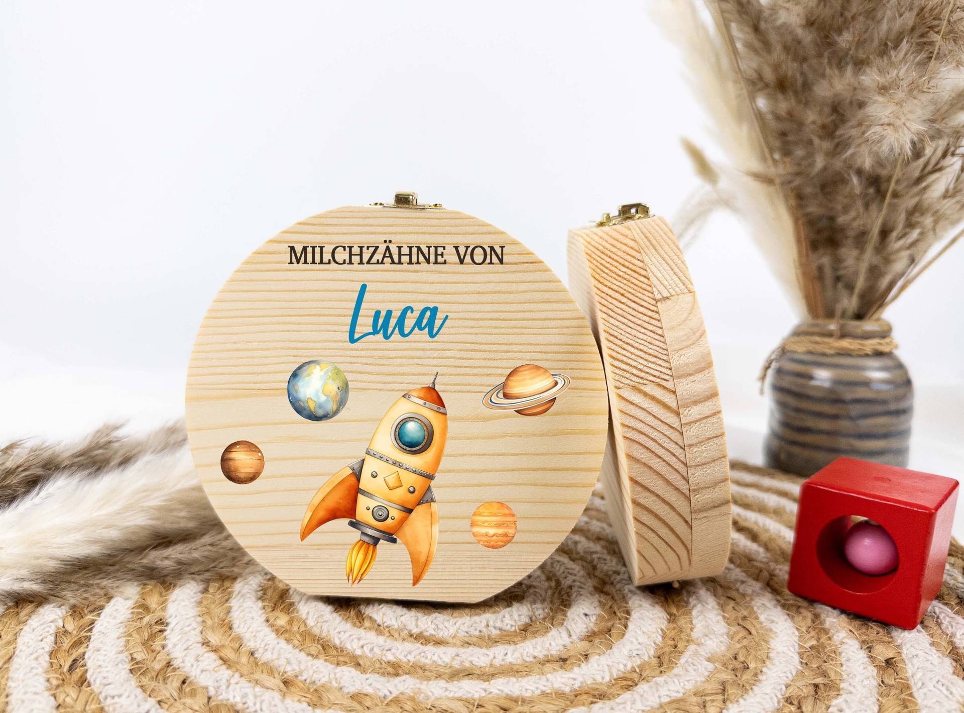 Zahndose Astronaut Weltraum, Personalisierte Bagger, Milchzähne, Milchzahnbox, Aus Holz, Baby Geschenk, Milchzähne Geschenk von Etsy - TimberTalesCreations