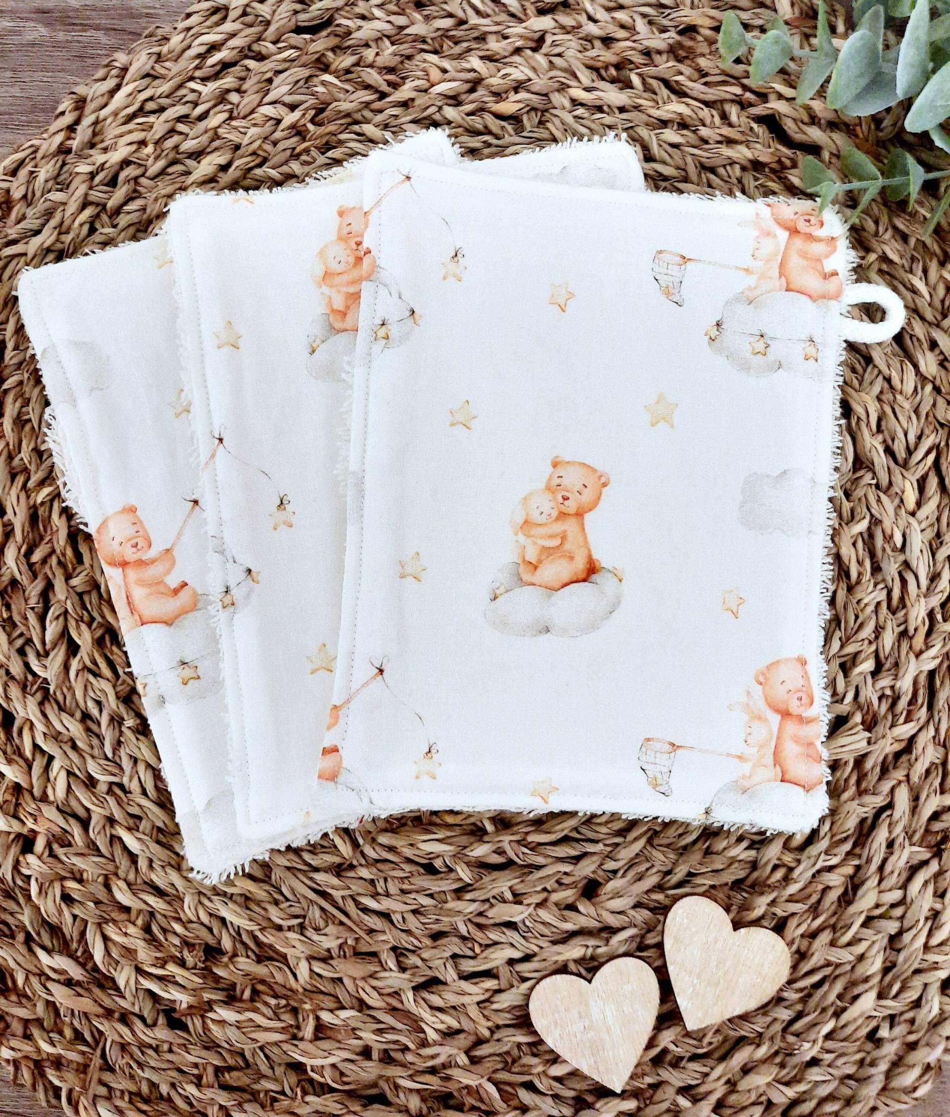 Teddy Waschlappen Set, Frotteewaschlappen, Und Hase Waschlappen, Babywaschlappen, Wieder Verwendbar Nachhaltig von Etsy - TinasCharmelli