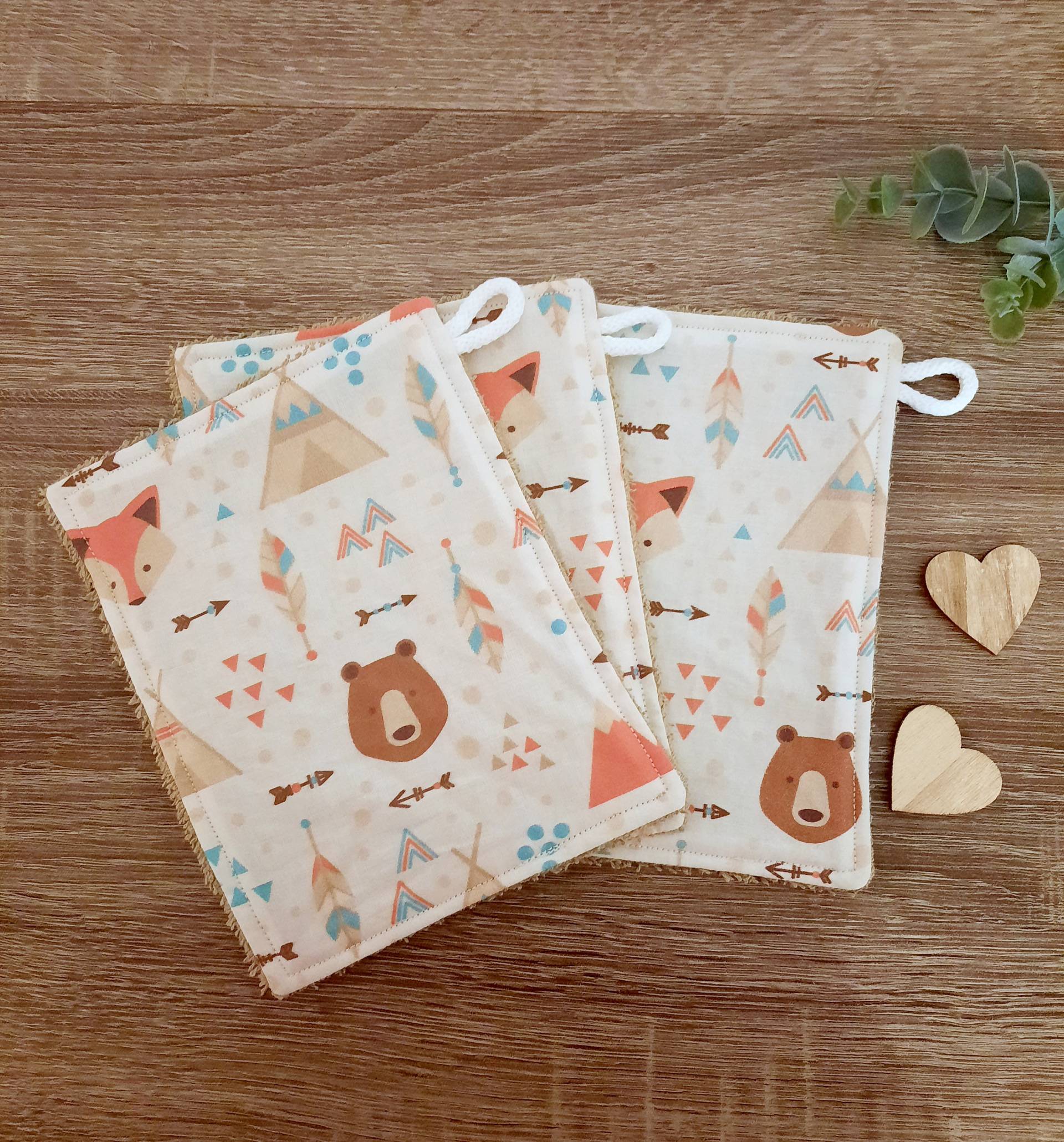 Waldfreunde Waschlappen Set , Frotteewaschlappen, Fuchs Und Bär, Waschlappen, Babywaschlappen, Wieder Verwendbar Nachhaltig von Etsy - TinasCharmelli