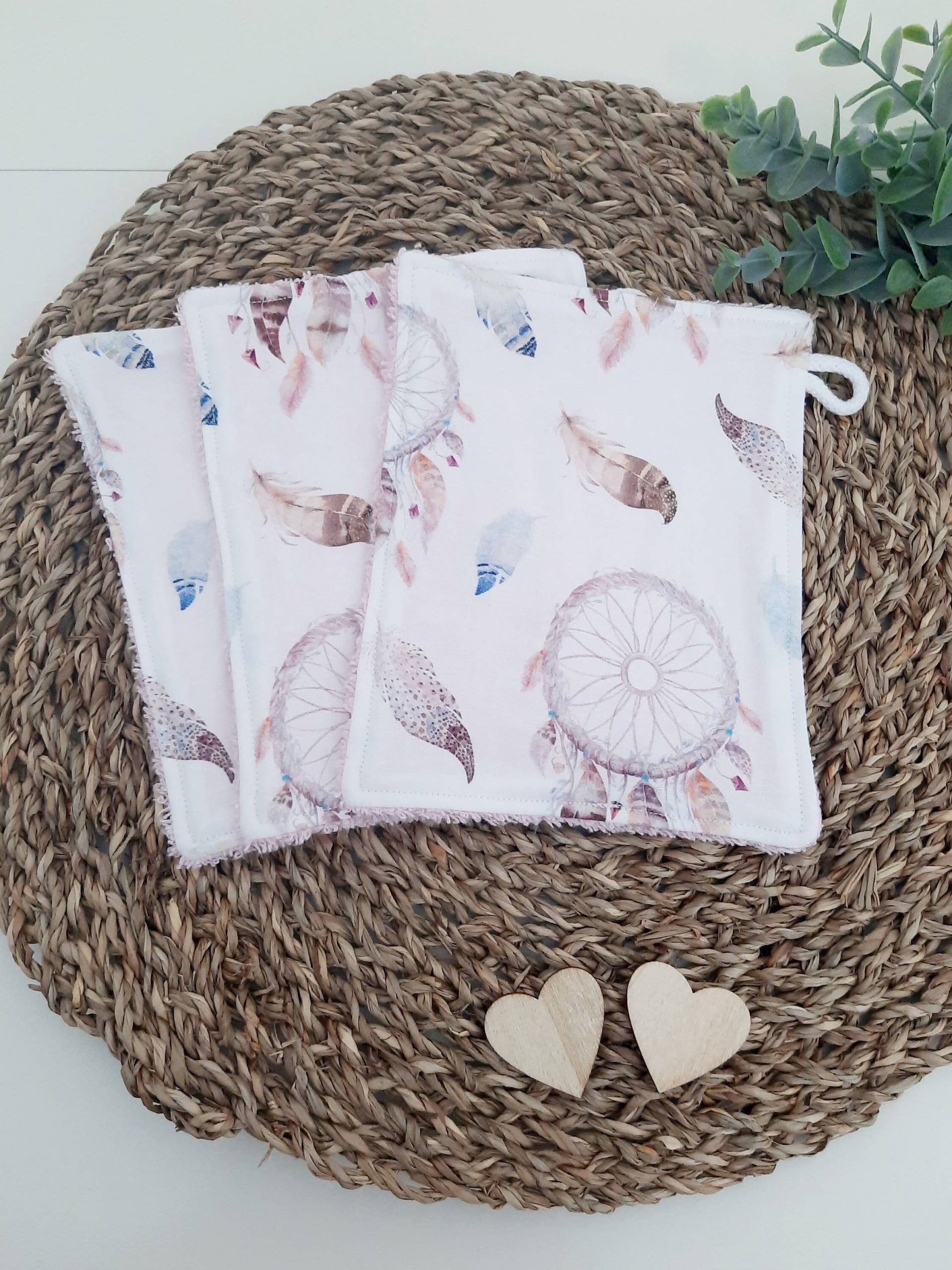 Waschlappen Set Mädchen, Frotteewaschlappen, Traumfänger Waschlappen, Babywaschlappen, Wieder Verwendbar Und Nachhaltig von Etsy - TinasCharmelli