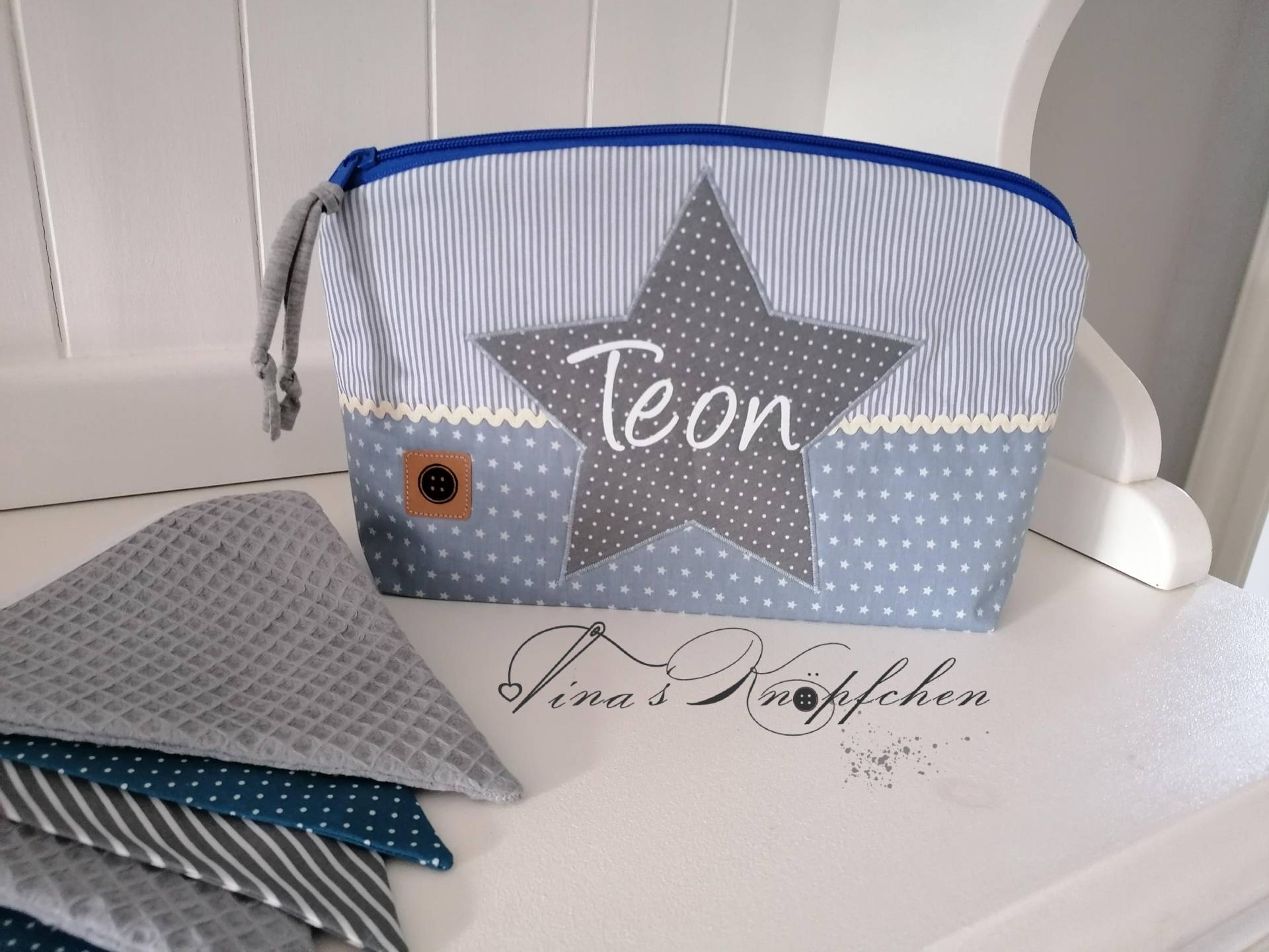 Kulturtasche /Windeltasche Mit Name /Geschenk Zur Geburt/Personalisiertes Geschenk/Taufgeschenk Für Jungs von Etsy - TinasKnoepfchen