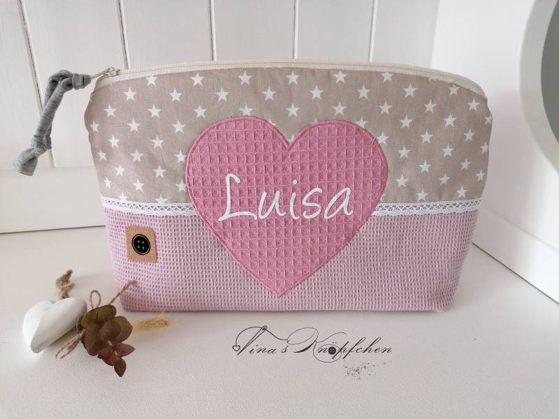 Windeltasche Mit Name/ Altrosa /Beige/Geschenk Zur Geburt/Baby/Taufgeschenk/ Personalisiertes von Etsy - TinasKnoepfchen