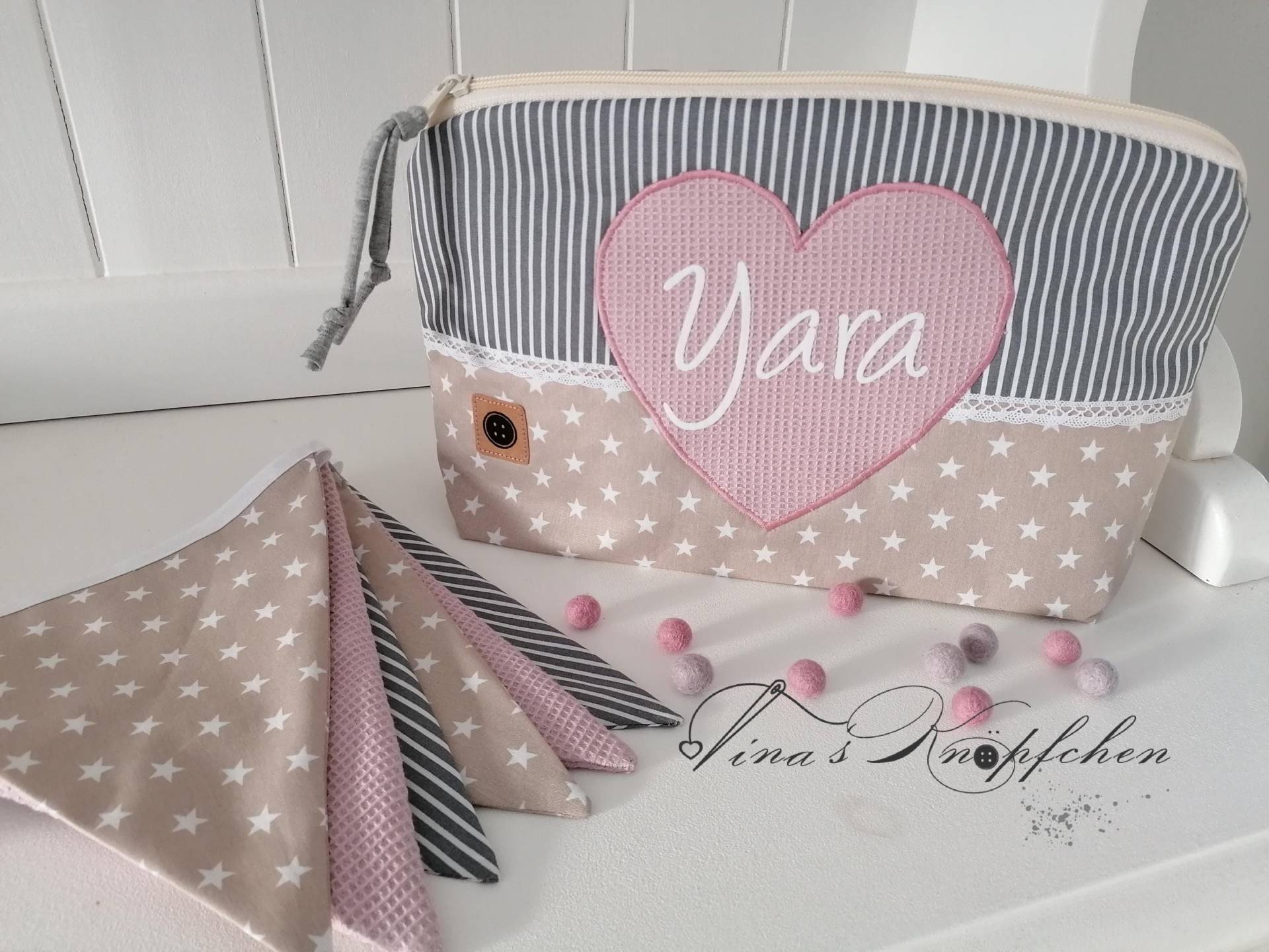 Windeltasche Mit Name/ Altrosa /Beige/Geschenk Zur Geburt/Baby/Taufgeschenk/ Personalisiertes von Etsy - TinasKnoepfchen