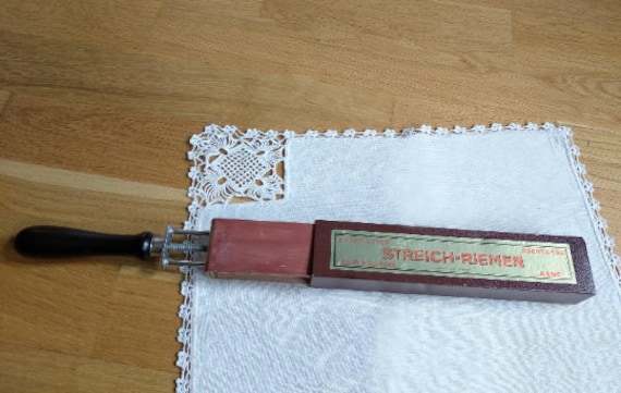 Vintage Streich Riemen Rasiermesser Strop , Vintage Schärfwerkzeug Made in Germany , Geschenk Für Ihn von Etsy - TonistoreBG