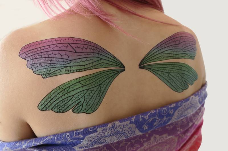 Festival Libellenflügel Temporäre Tattoos, Schmetterlinge, Spaß Schmetterling Sommer Kostümzubehör Fee Fairycore von Etsy - TopTats