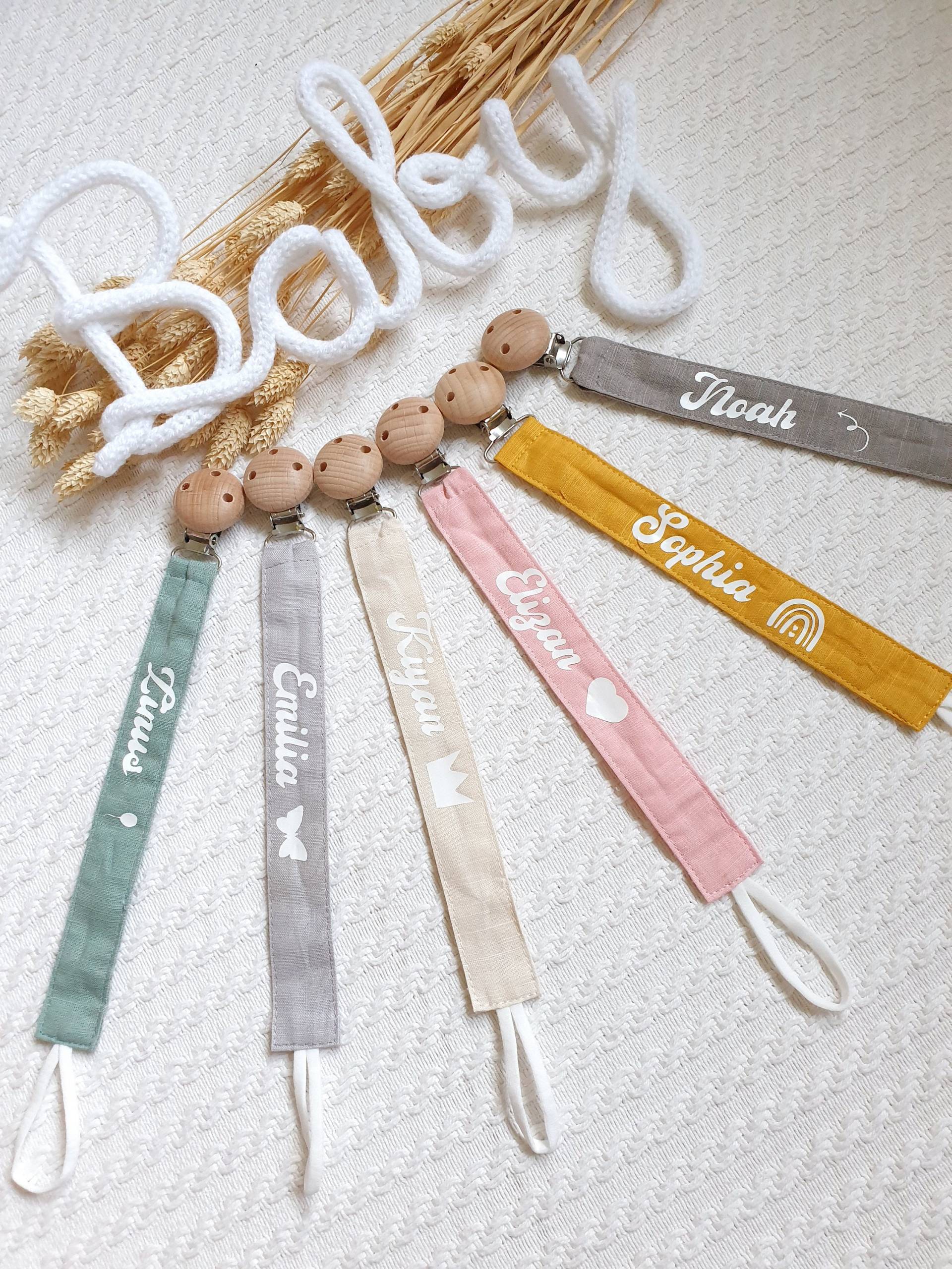 Schnullerband Mit Name, Schnullerkette Personalisiert, Neugeborenen Geschenk Junge Mädchen, Babygeschenk Geburt Taufe von Etsy - TraumhaftDesign