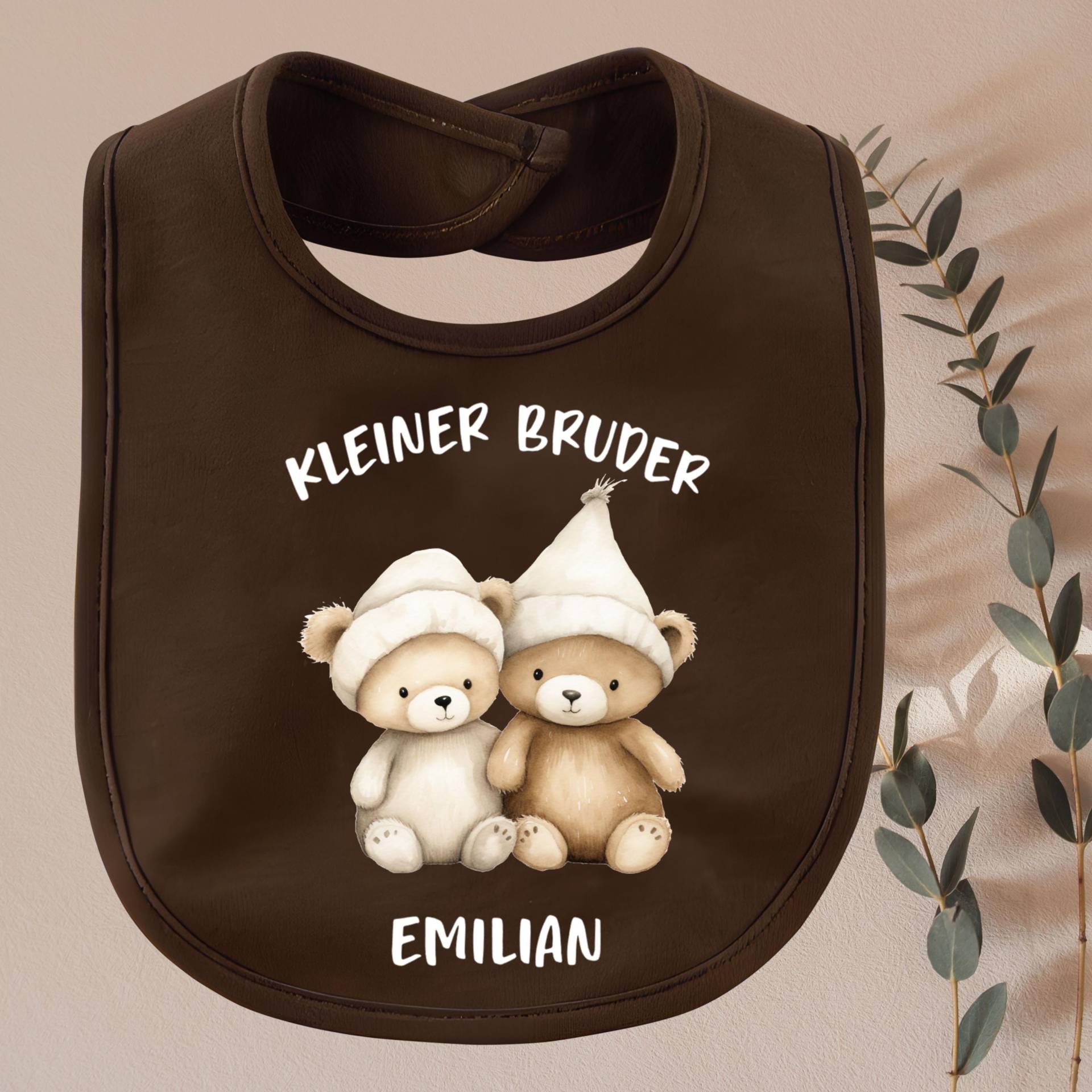 Baby Lätzchen Kleiner Bruder| Personalisierbar Mit Namen |Bärchen| Im Geschenkbeutel| Fun Babygeschenk Geburt-Taufe| Viele Farben Erhältlich von Etsy - TrendMama