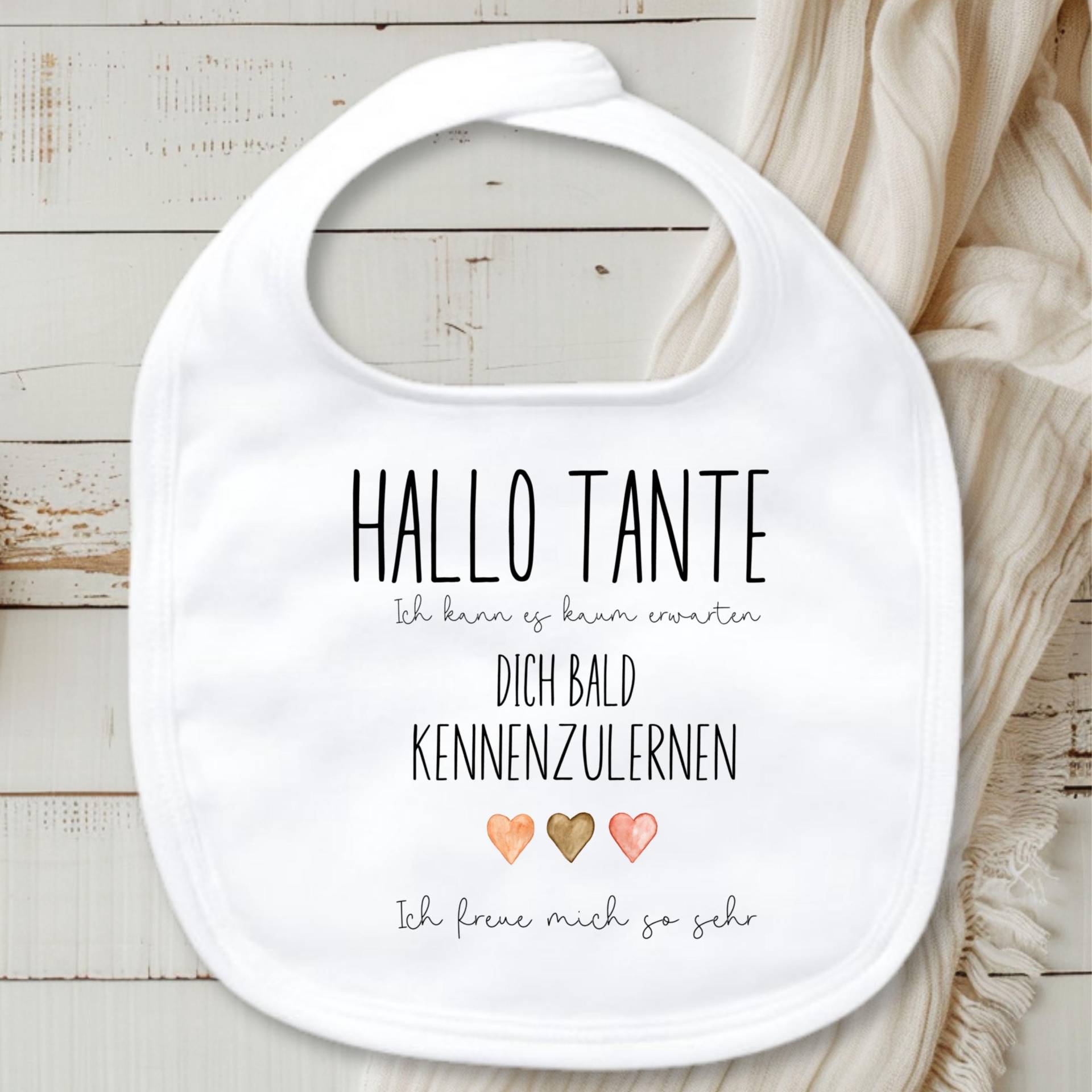 Babylätzchen Schwangerschaft Verkünden Für Tante - Mit Spruch Im Geschenkbeutel- Geschenk Zur Baby-Ankündigung, Baby-Überraschung, Geburt von Etsy - TrendMama