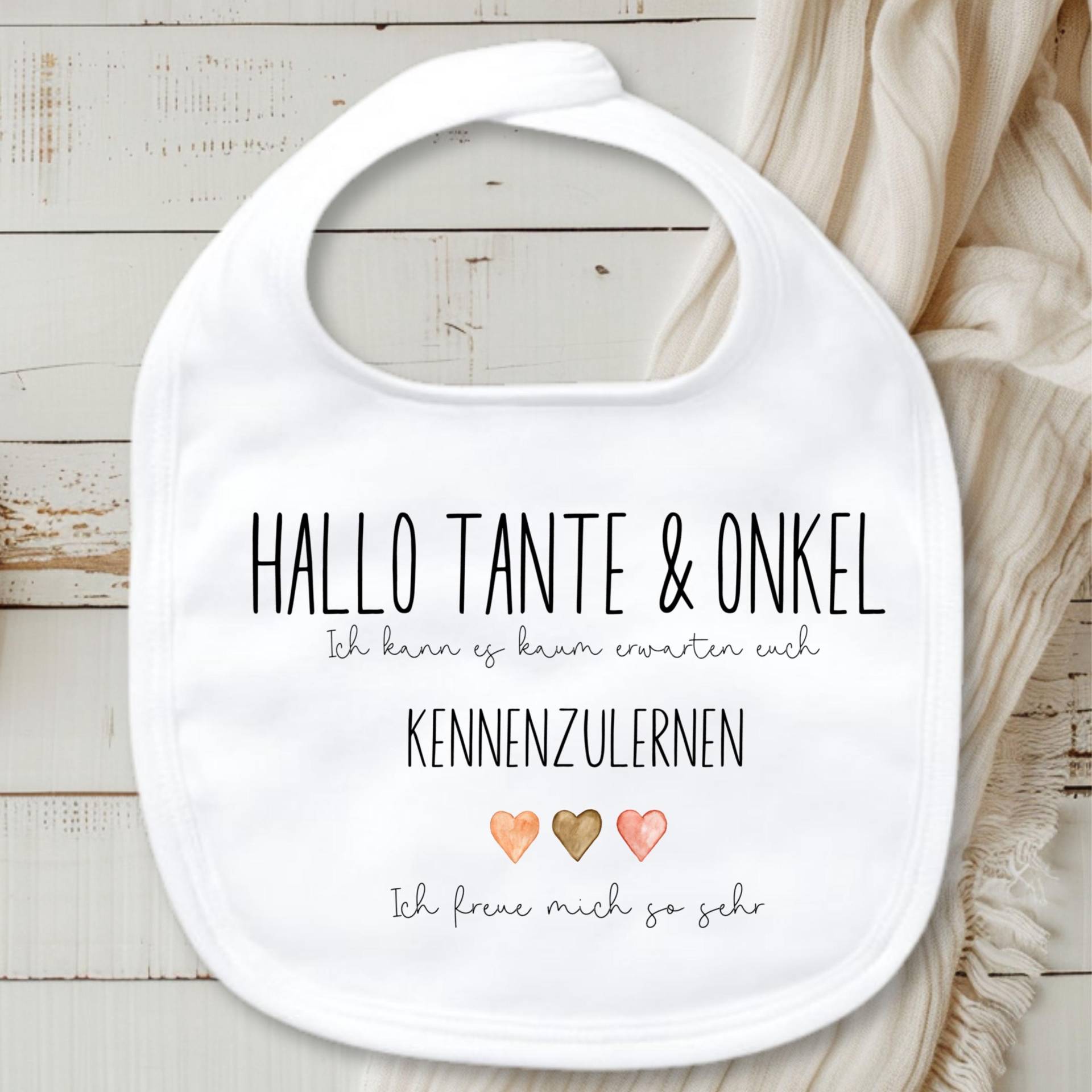 Babylätzchen Schwangerschaft Verkünden Für Tante & Onkel -Spruch - Im Geschenkbeutel- Geschenk Zur Baby-Ankündigung, Baby-Überraschung, Geburt von Etsy - TrendMama