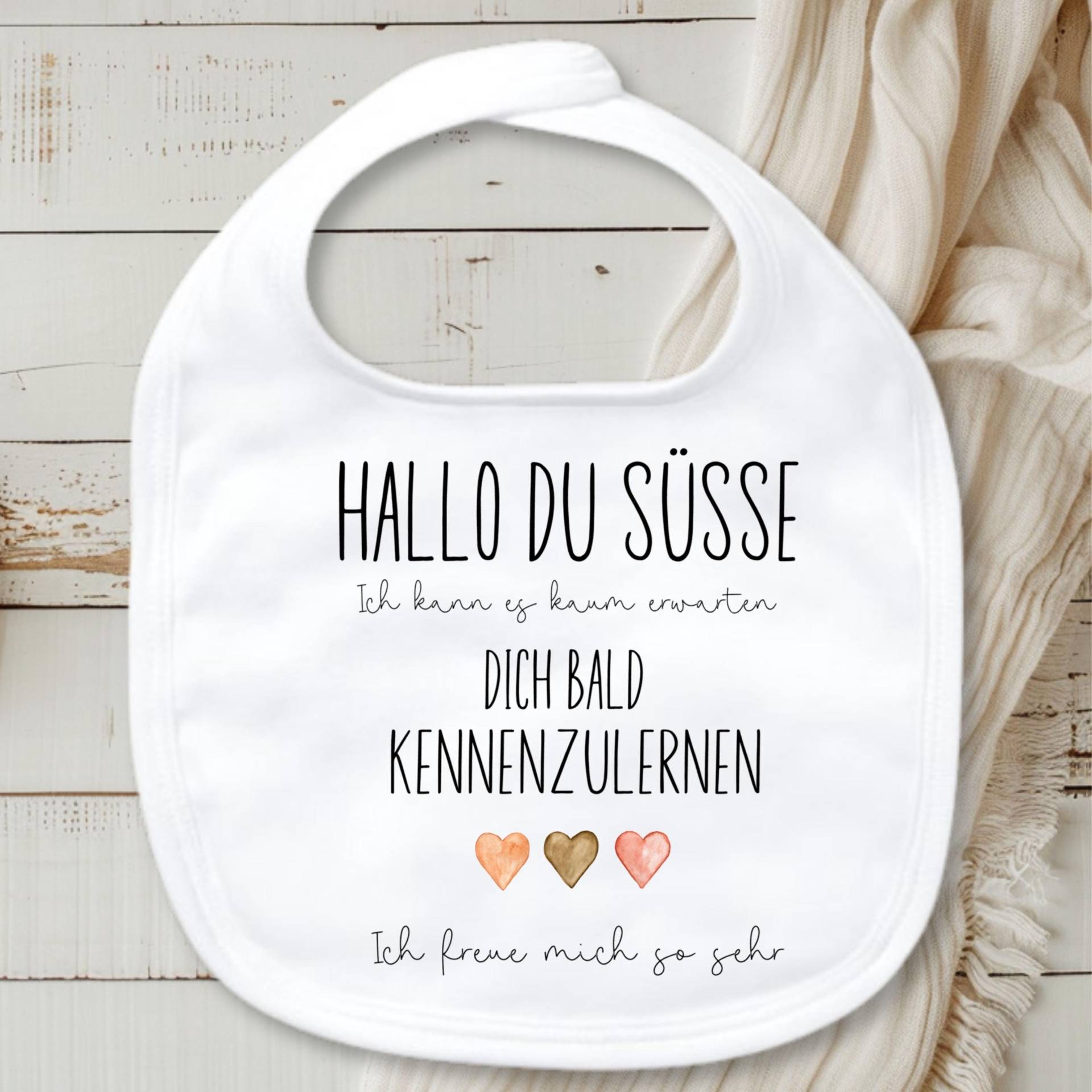 Babylätzchen Schwangerschaft Verkünden -Hallo Du Süsse - Spruch Im Geschenkbeutel- Geschenk Zur Baby-Ankündigung, Baby-Überraschung, Geburt von Etsy - TrendMama