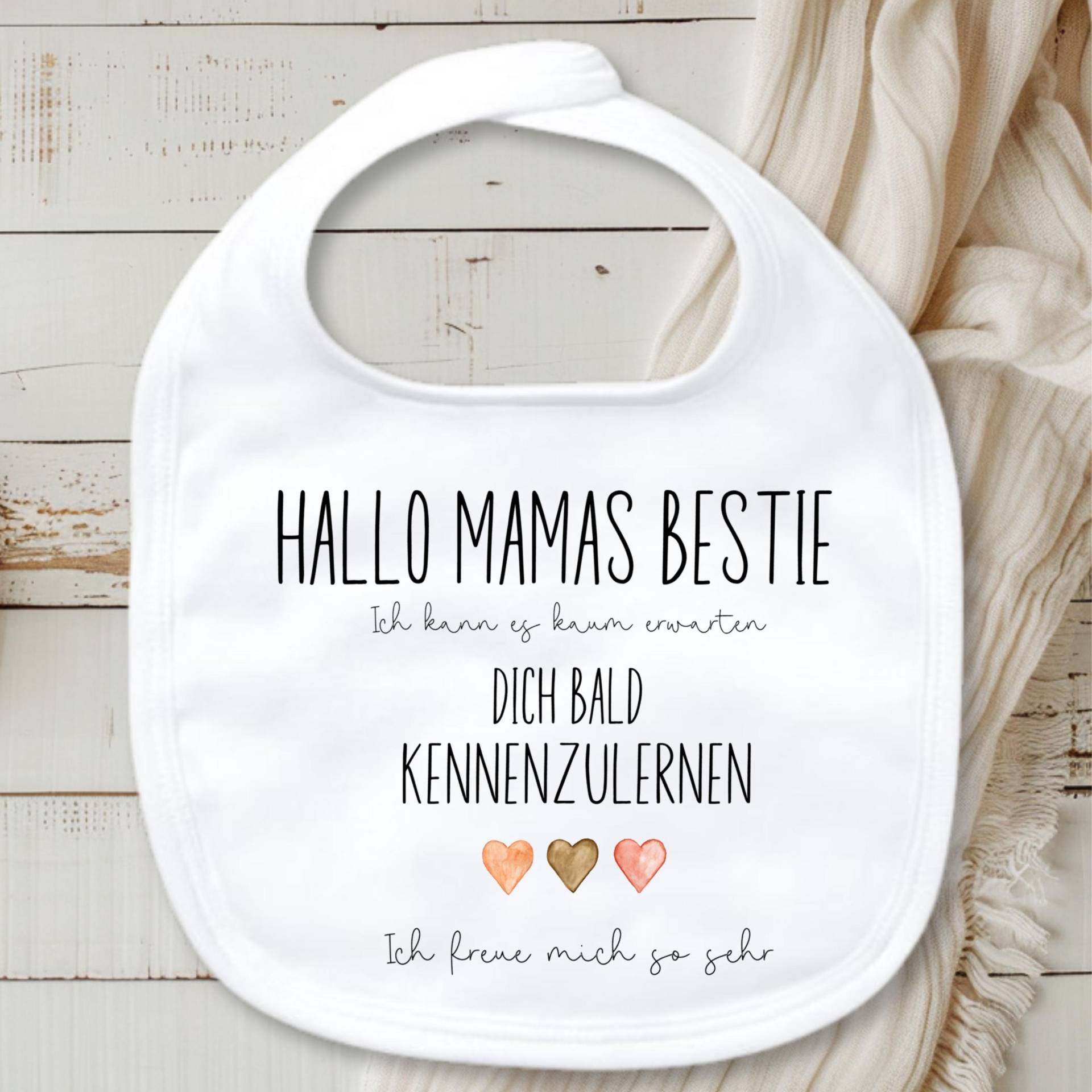 Babylätzchen Schwangerschaft Verkünden - Hallo Mamas Bestie Im Geschenkbeutel- Geschenk Zur Baby-Ankündigung, Baby-Überraschung, Geburt von Etsy - TrendMama