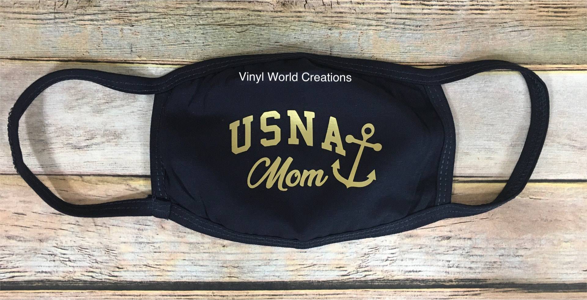 Navy Mom Maske/ Reisemaske/ Navalacademy Mom/ Usna Maske Für Dad/ Opa/ Navel Acadamy von Etsy - TrueColorApparel