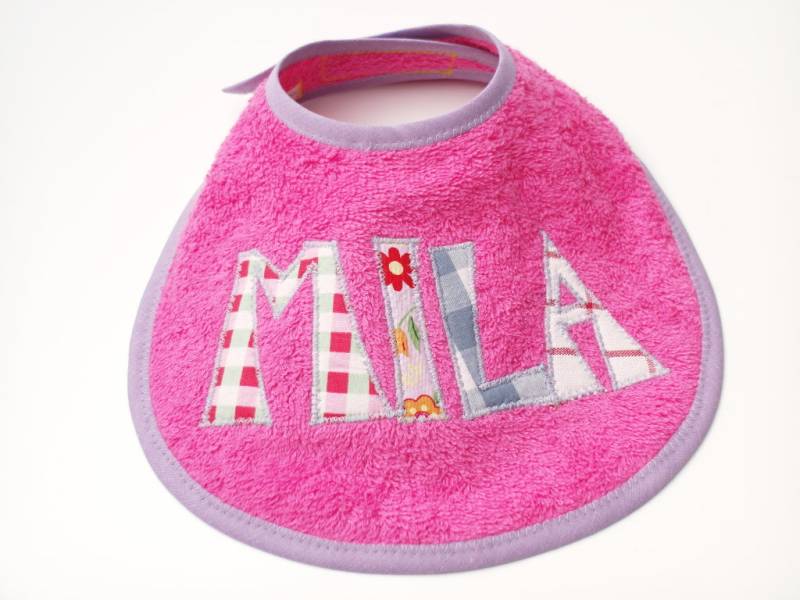 Ab 22, 00 Euro Frottee Baby Lätzchen Mit Namen, Personalisiert Buchstaben Applikation - Pink von Etsy - Trullafabrik