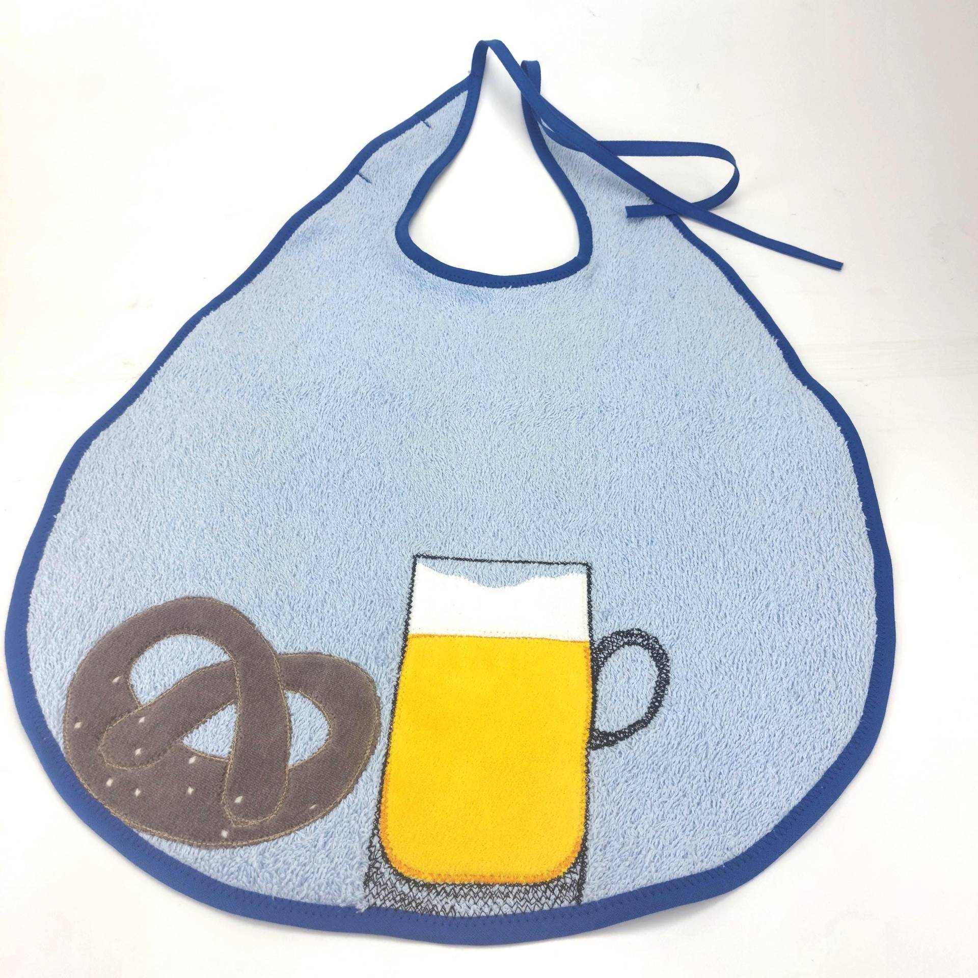 Großes Lätzchen Xxl, Spucktuch Für Erwachsene, Hellblau, Mit Applikation Bier Und Bretzel Großes Lätzchen Xxl, Spucktuch Für Erwachsene, Hellblau, Mit Applikation Bier Und Bretzel von Etsy - Trullafabrik