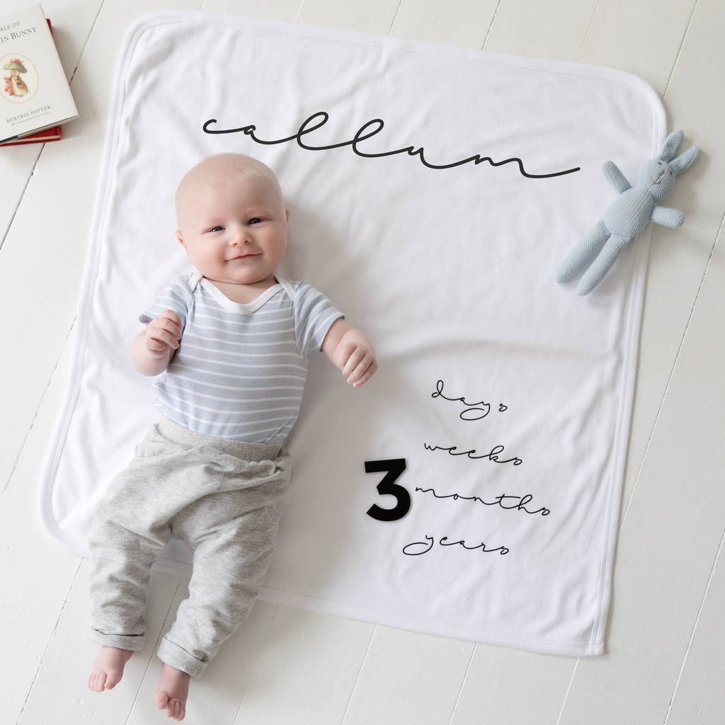 Personalisierte Baby Meilenstein Decke Personalisierte Baby Meilenstein Decke von Etsy - TwentySevenUK