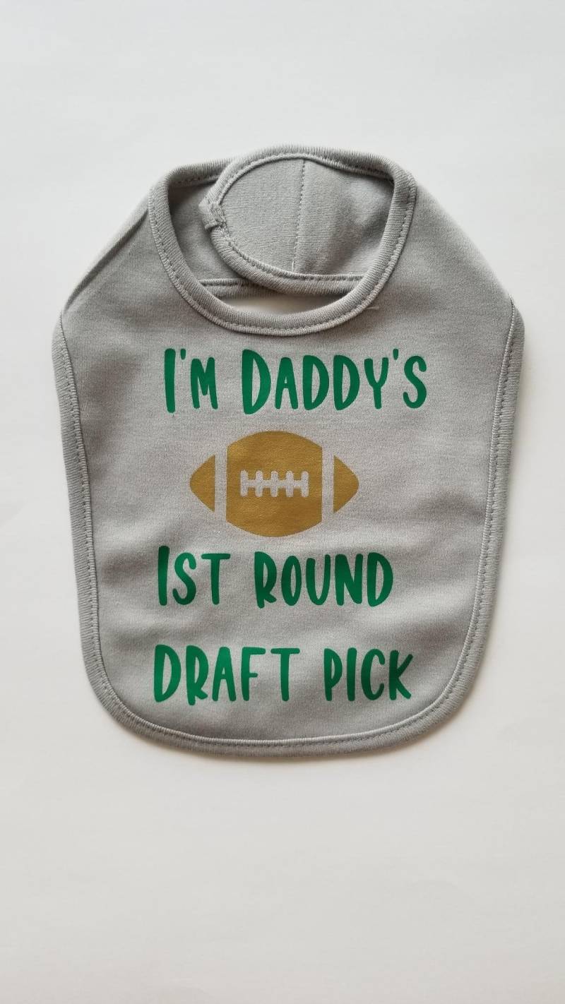 Daddy Es 1.runde Draft Pick Bib von Etsy - TwinnyShoppe