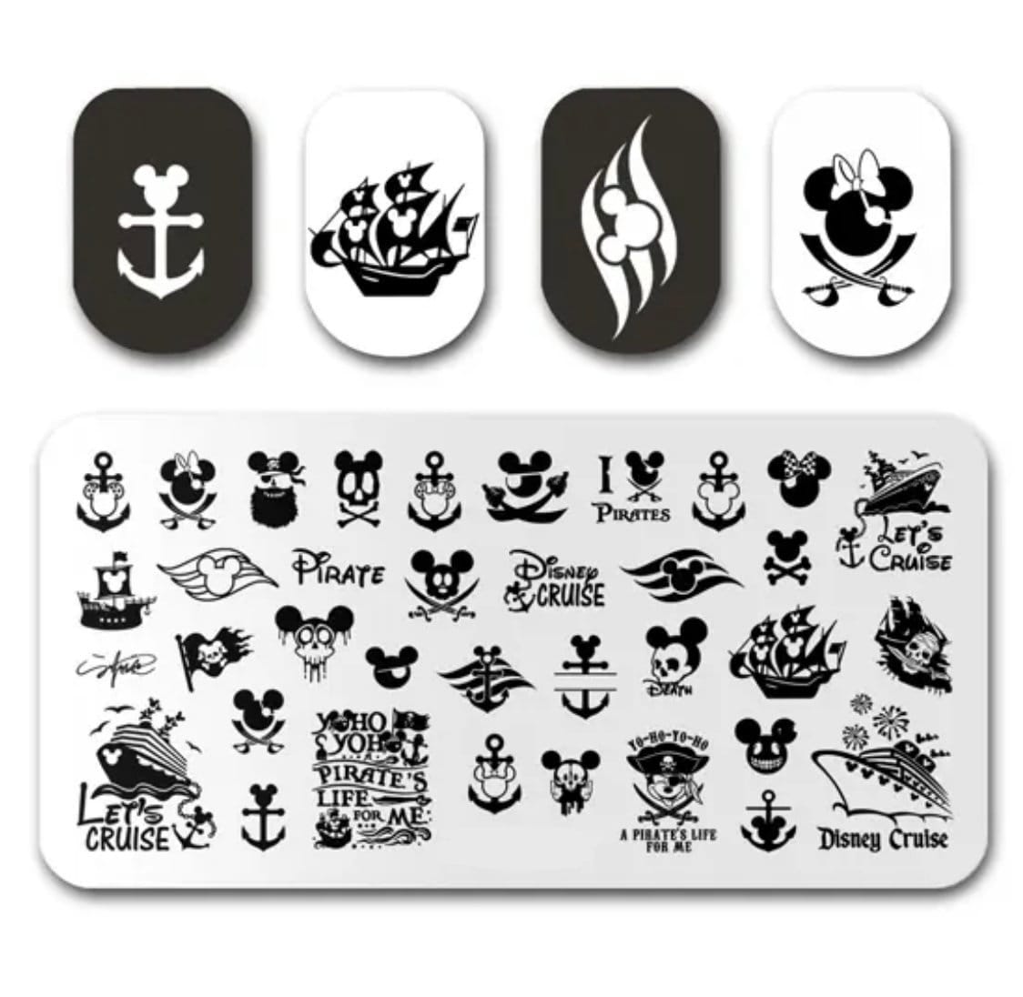 Cartoon Piraten Stempel Für Diy Maniküre Art Nail Stamping Werkzeug Platte Stempeln von Etsy - TwistedRealityCrafts