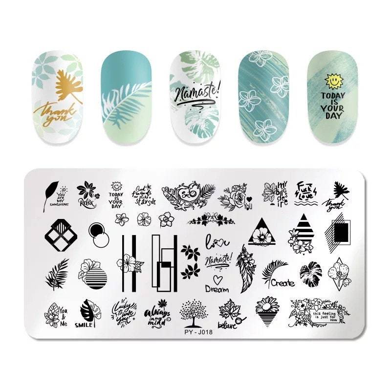 Wildes Leben Nail Art Stamping Platte Nagel Stempel Für Diy Maniküre von Etsy - TwistedRealityCrafts