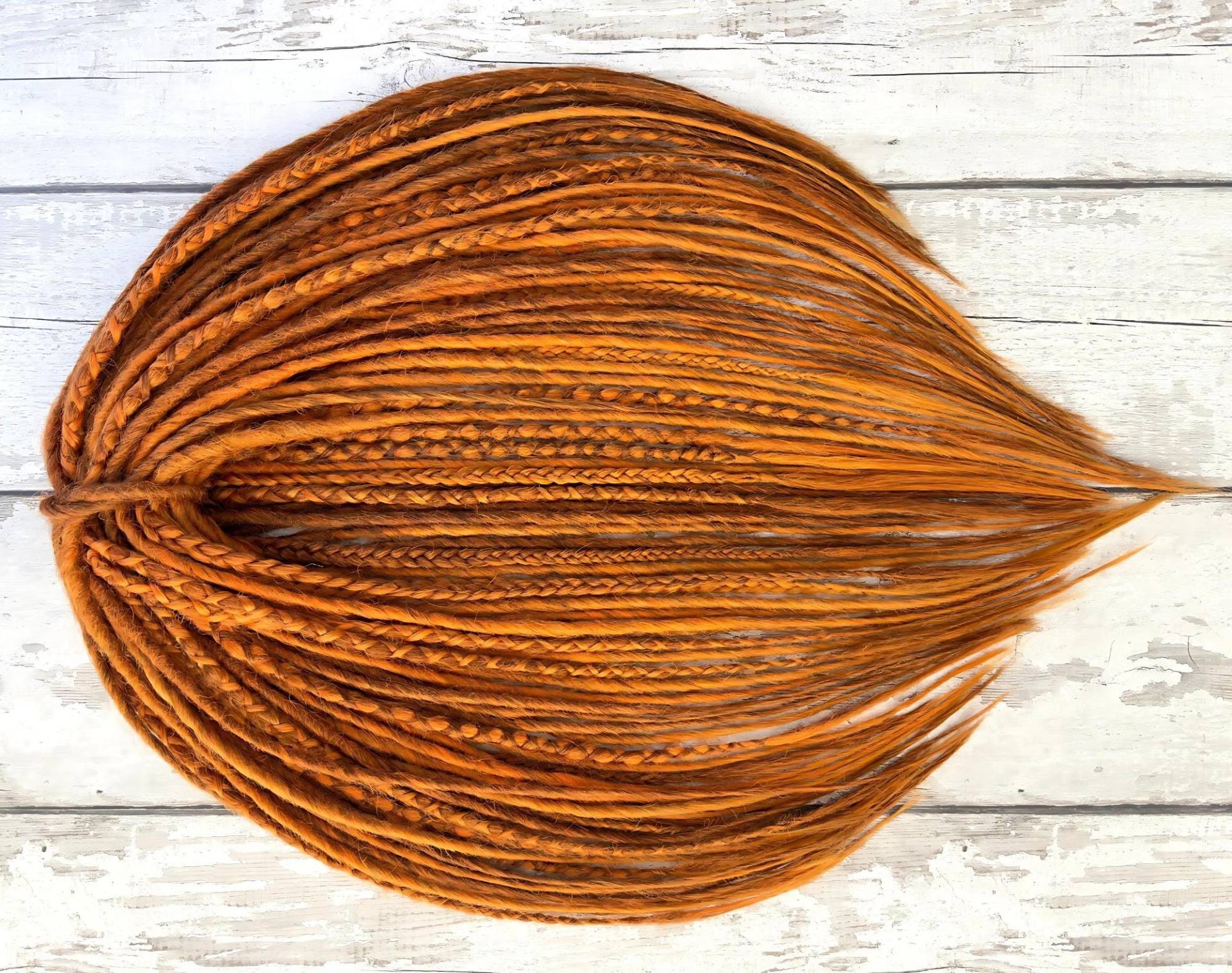 Ginger Dreadlocks Verlängerungen, Single End Dread Doppel, Copper Orange, De Se, Braid Dreadlock Lockeres Ende von Etsy - TwodotsDreadsWigs