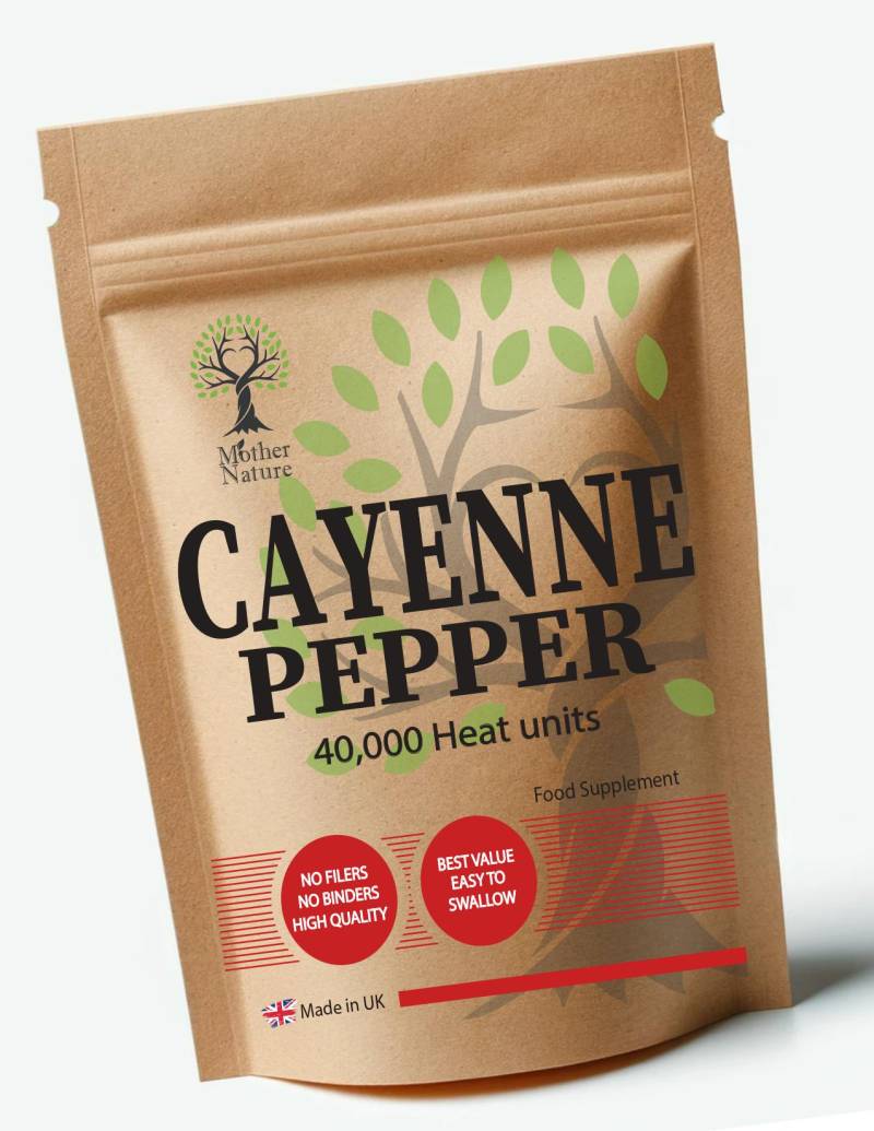 Cayenne-Pfeffer-Kapseln 500 Mg Natürlicher Capsicum Annuum-Extrakt Sauberes Veganes Ergänzungsmittel von Etsy - UKmotherNature