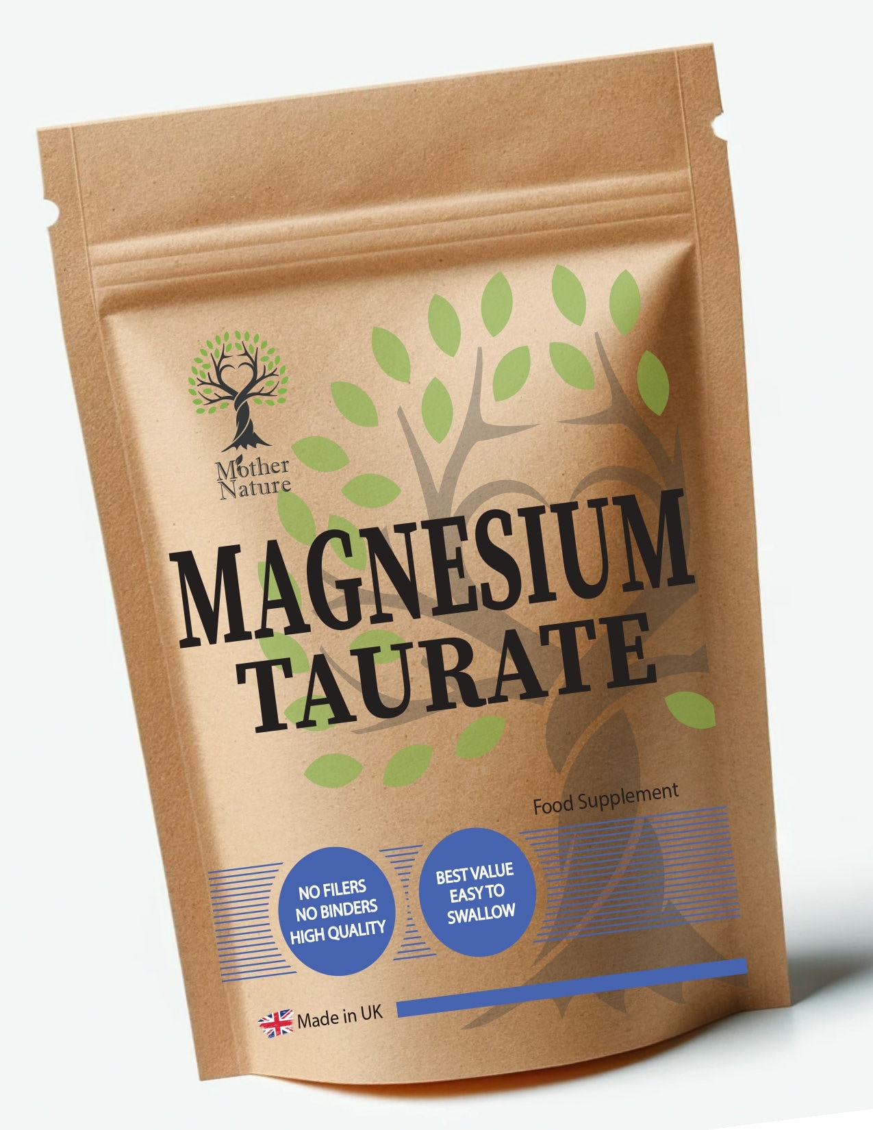 Magnesium Taurat Ergänzung 550 Mg Hoch Resorbierbares Pulver Vegan Kapseln von Etsy - UKmotherNature