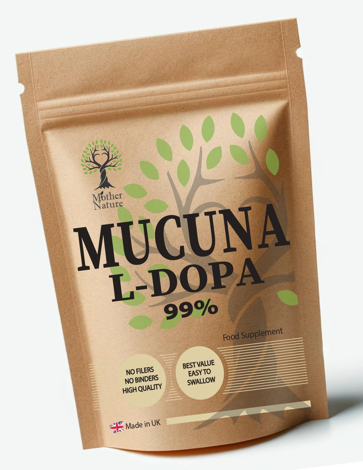 Mucuna Kapseln 99% L-Dopa 600Mg Echtes Pulver Hochwirksames Natürliches Nahrungsergänzungsmittel von Etsy - UKmotherNature