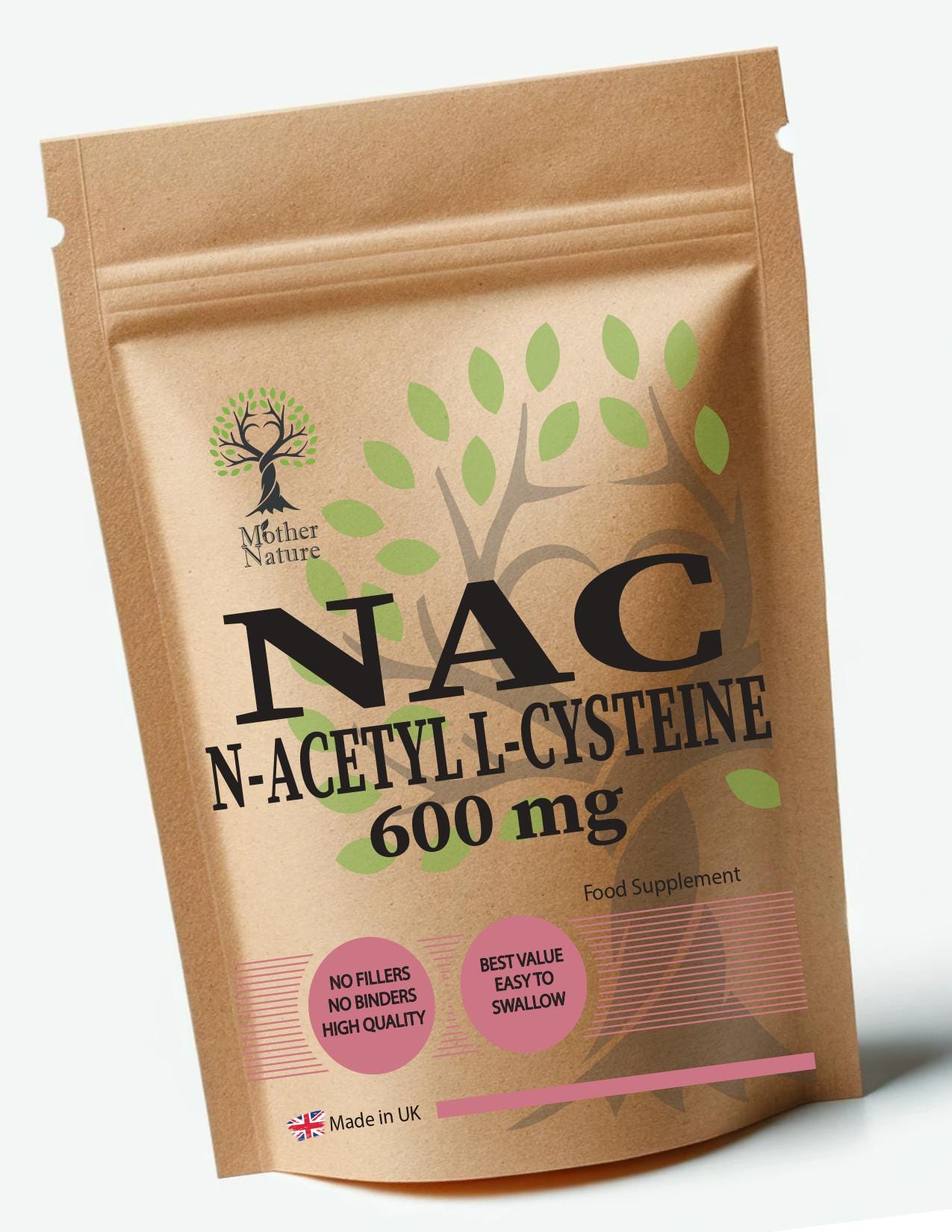 Nac N Acetylcysteinpulver 600 Mg Saubere Nac-Kapseln Umweltfreundliche Veganer Ergänzungen 1200 Portion von Etsy - UKmotherNature