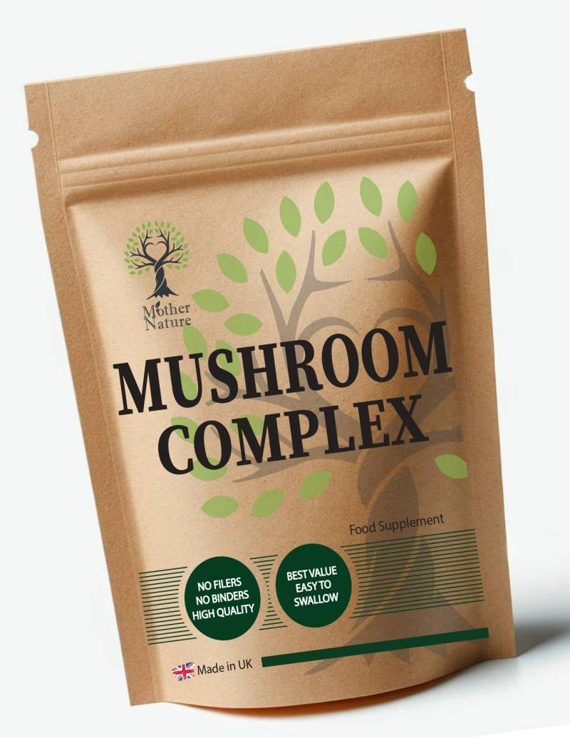 Pilz-Komplex-Kapseln 12600Mg Pilzmischung Chaga, Cordyceps, Löwenmähne, Maitake, Reishi, Shiitake Reiner Natürlicher Pilz-Komplex von Etsy - UKmotherNature