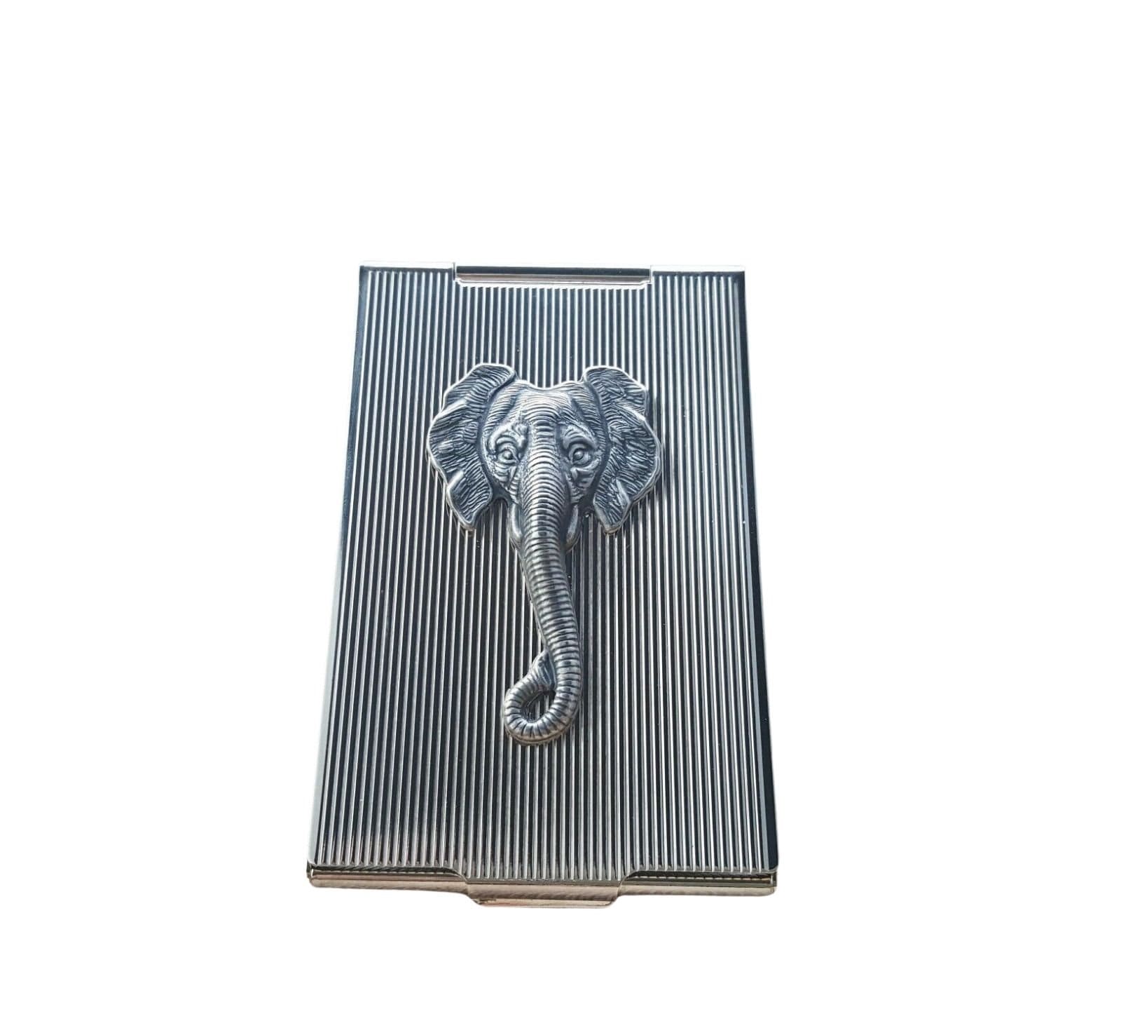 Handgefertigter Silber Steampunk Elefant Slim Compact Spiegel von Etsy - UMDesignsCo