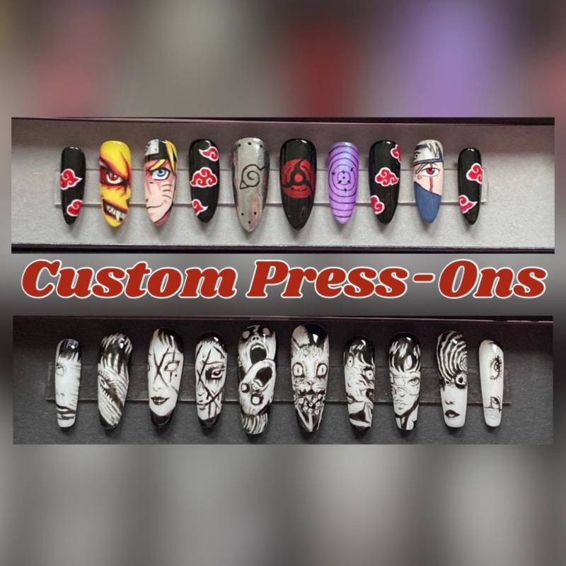 Custom Anime Press-On Nails von Etsy - Unhealthi