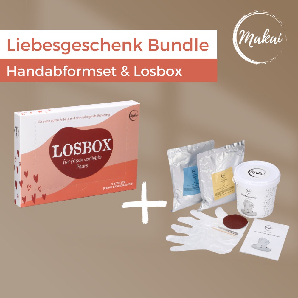 Makai Liebesgeschenk Bundle - Losbox & Handabdruckset Geschenkidee Für Paare Zum Geburtstag, Valentinstag, Jahres- Oder Hochzeitstag von Etsy - Universals101